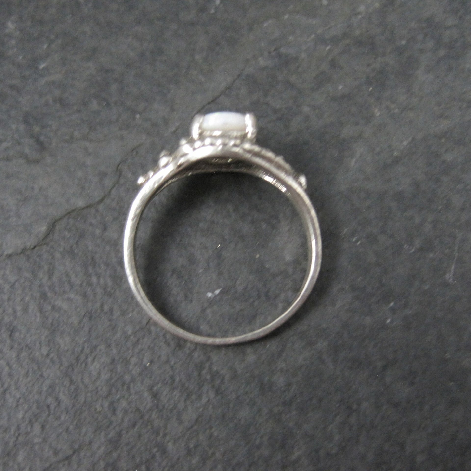 Vintage Sterling Opal Ring NOS Size 5.5