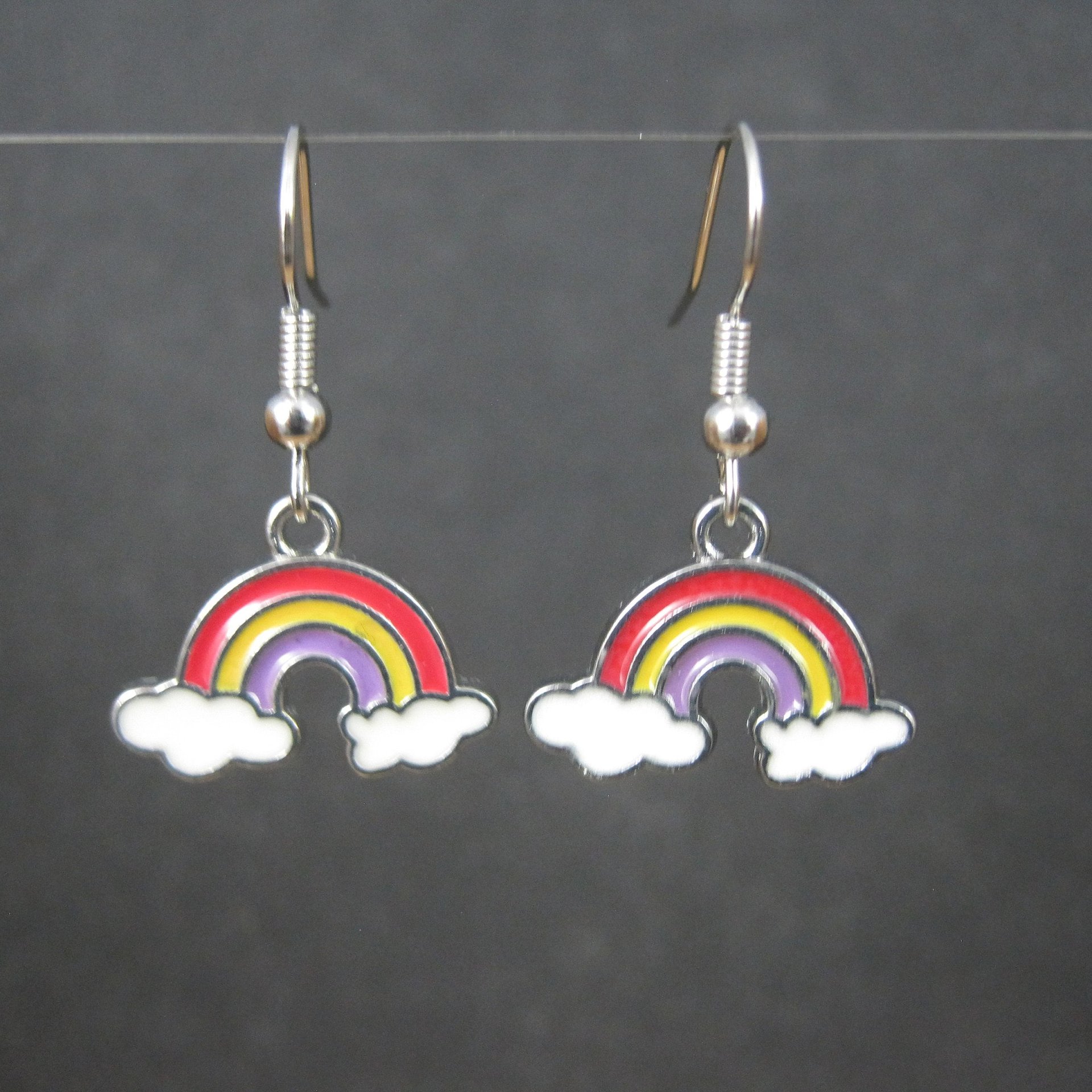 Simple Rainbow Dangle Earrings