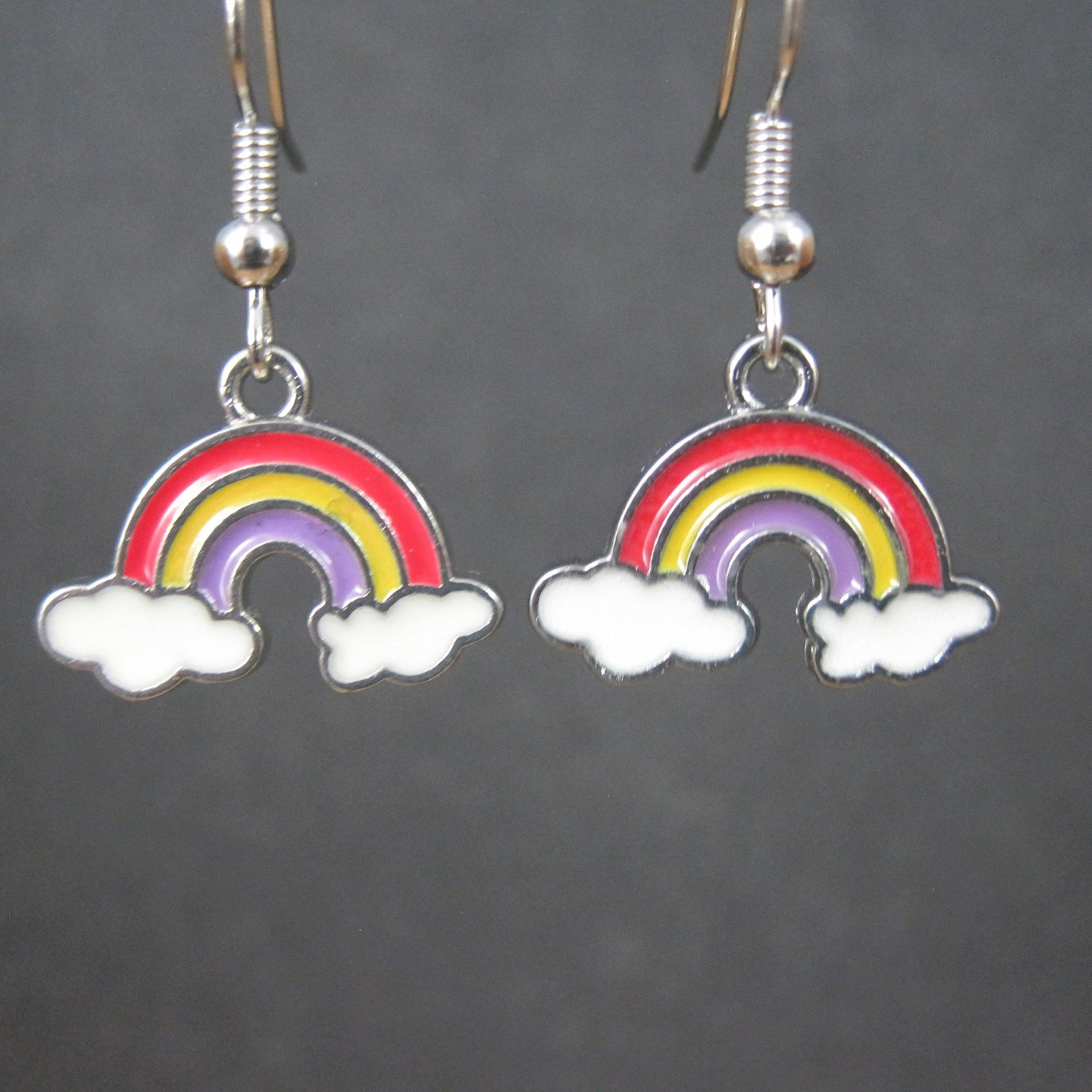 Simple Rainbow Dangle Earrings