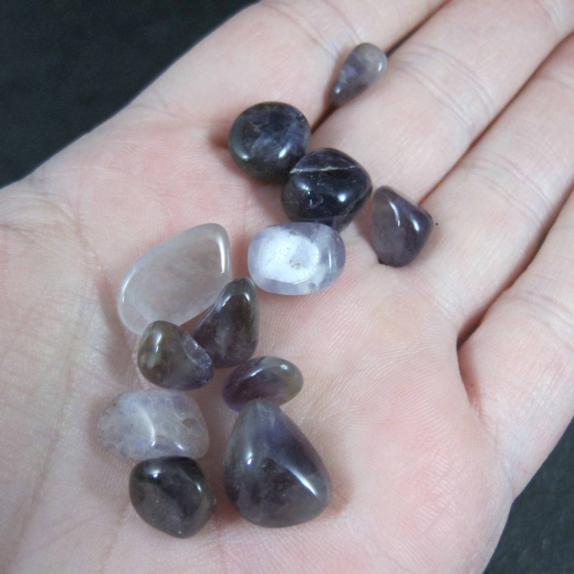 Vintage Polished Amethyst Beads 50 Grams 5-15mm 1970s