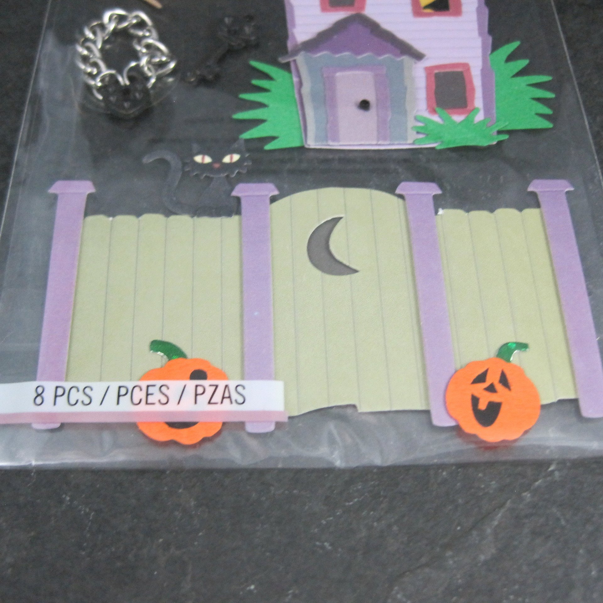 Jolees Scrapbooking Dimensional Lock and Key Haunted House Stickers Discontinued