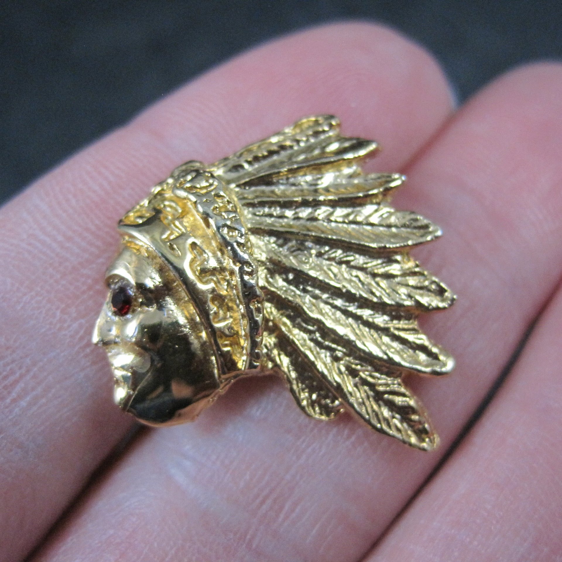 Vintage Indian Chief Tie Tack