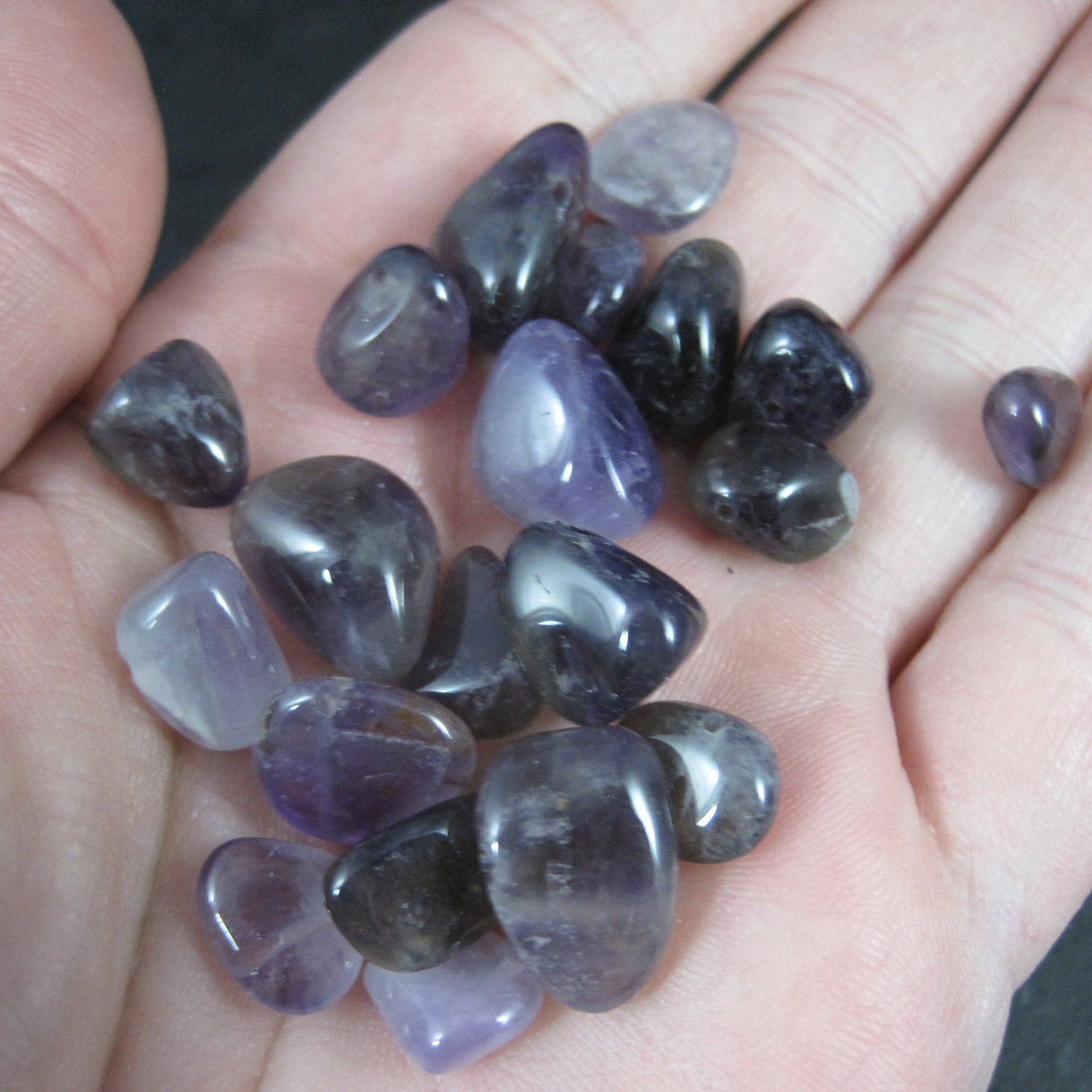 Vintage Polished Amethyst Beads 50 Grams 5-15mm 1970s