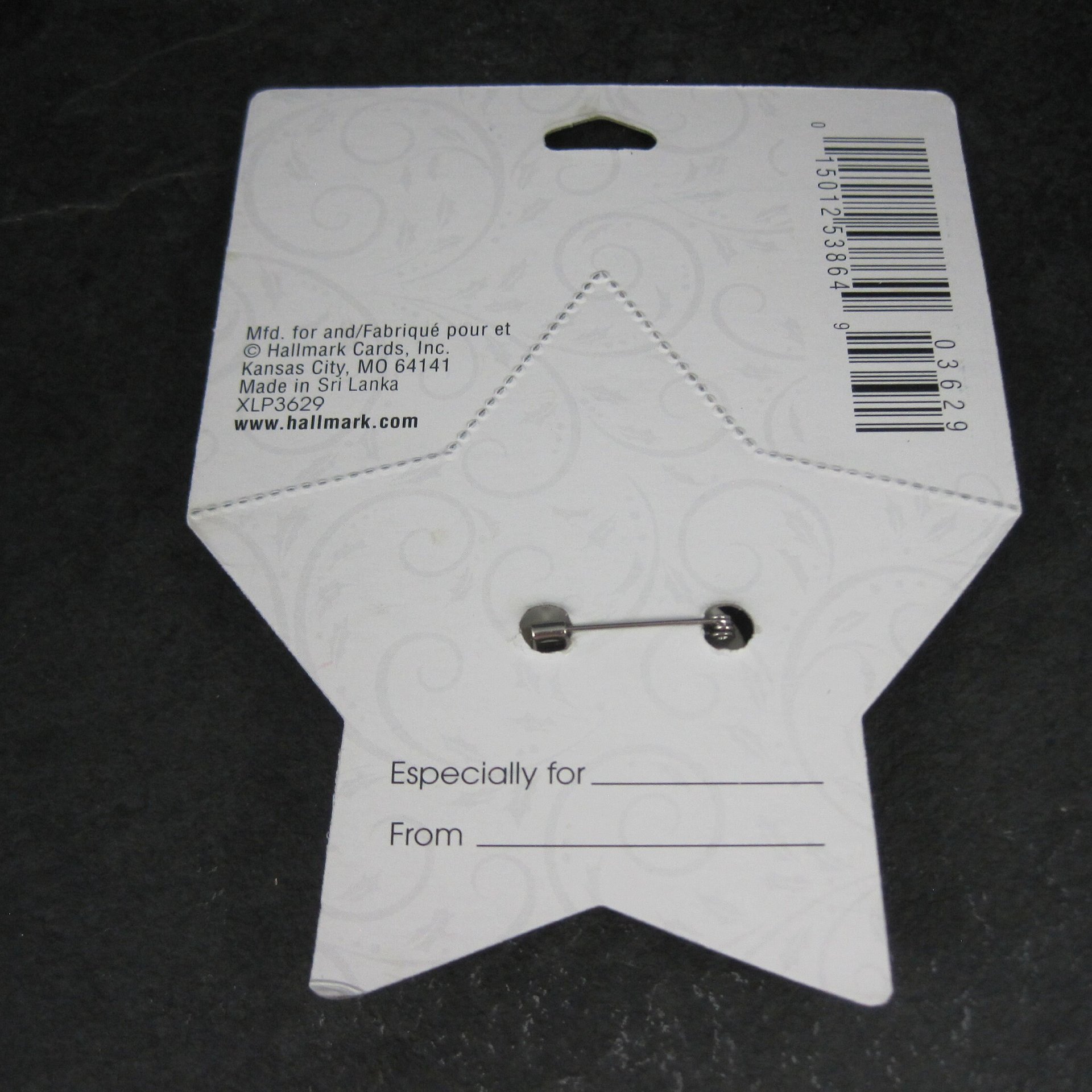 Hallmark Snowman Brooch Porcelain NOS