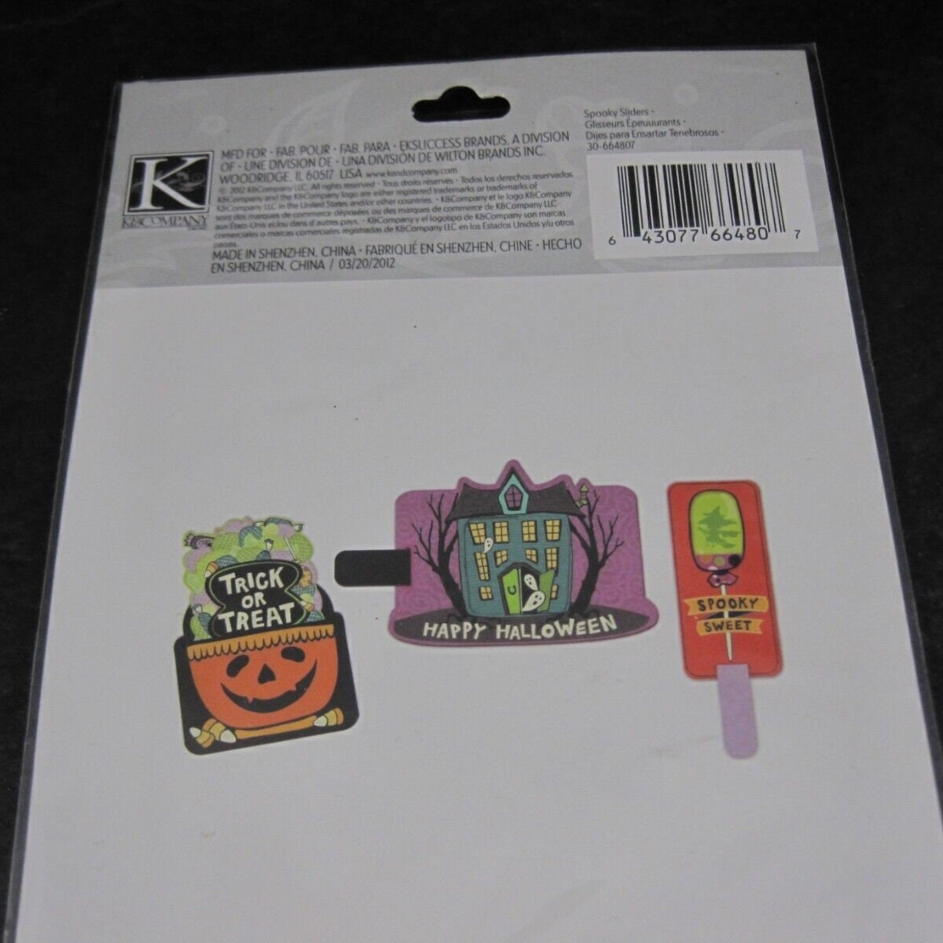 K & Company HALLOWEEN 3D Spooky Slider Stickers Discontinued