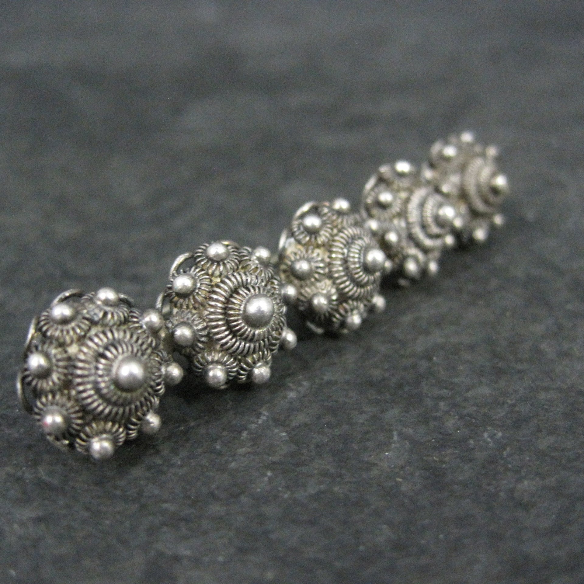 Vintage Sterling Cannetille Brooch