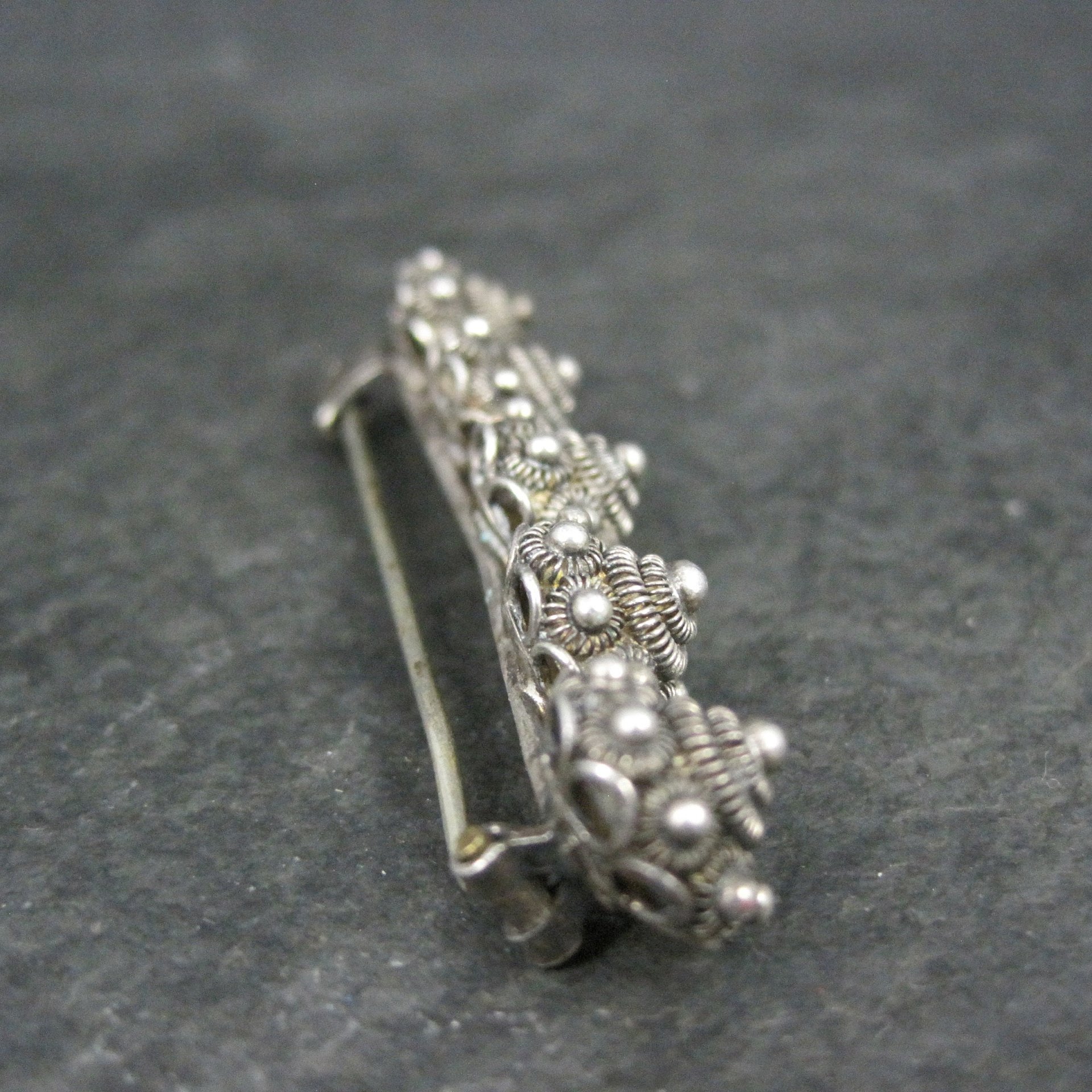 Vintage Sterling Cannetille Brooch