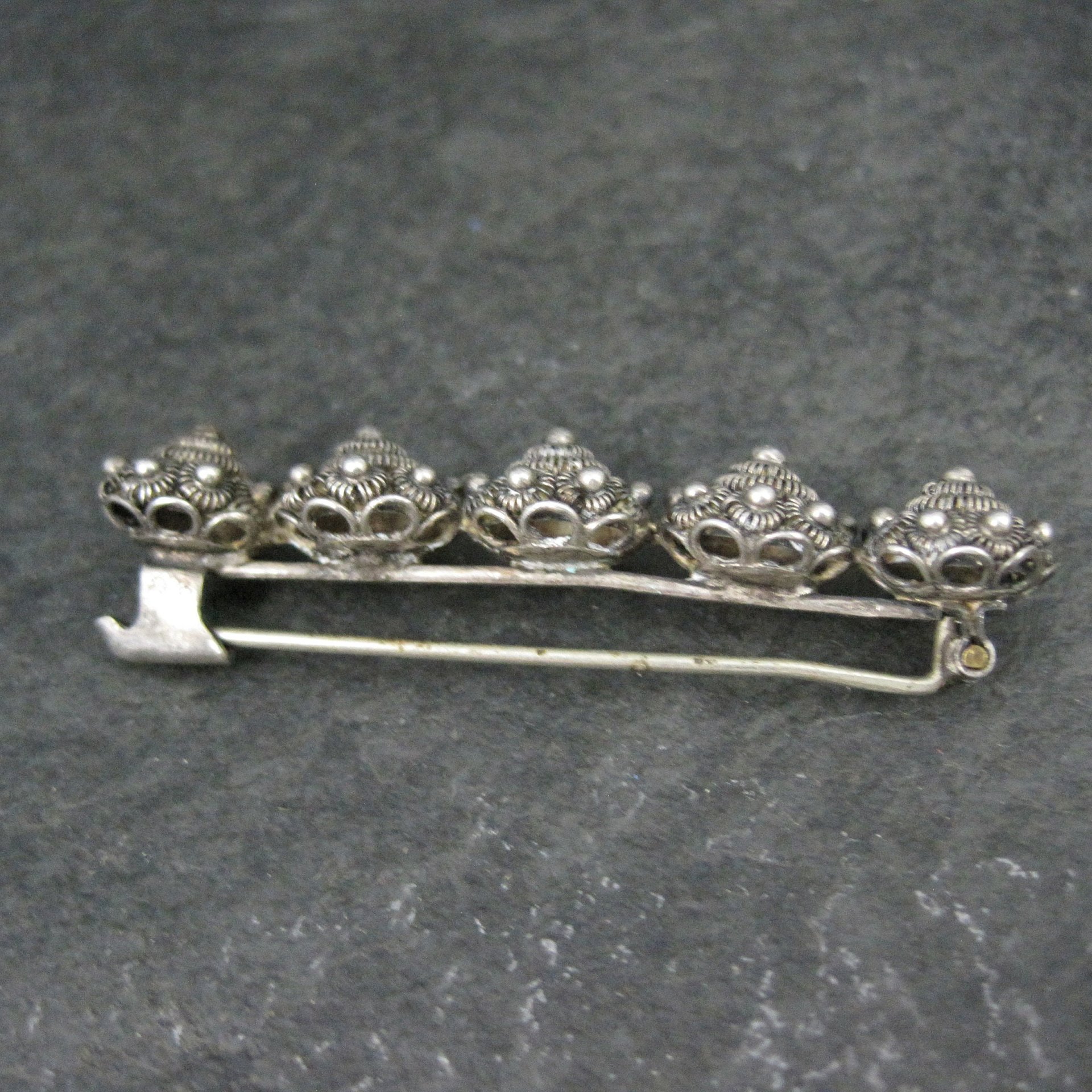 Vintage Sterling Cannetille Brooch