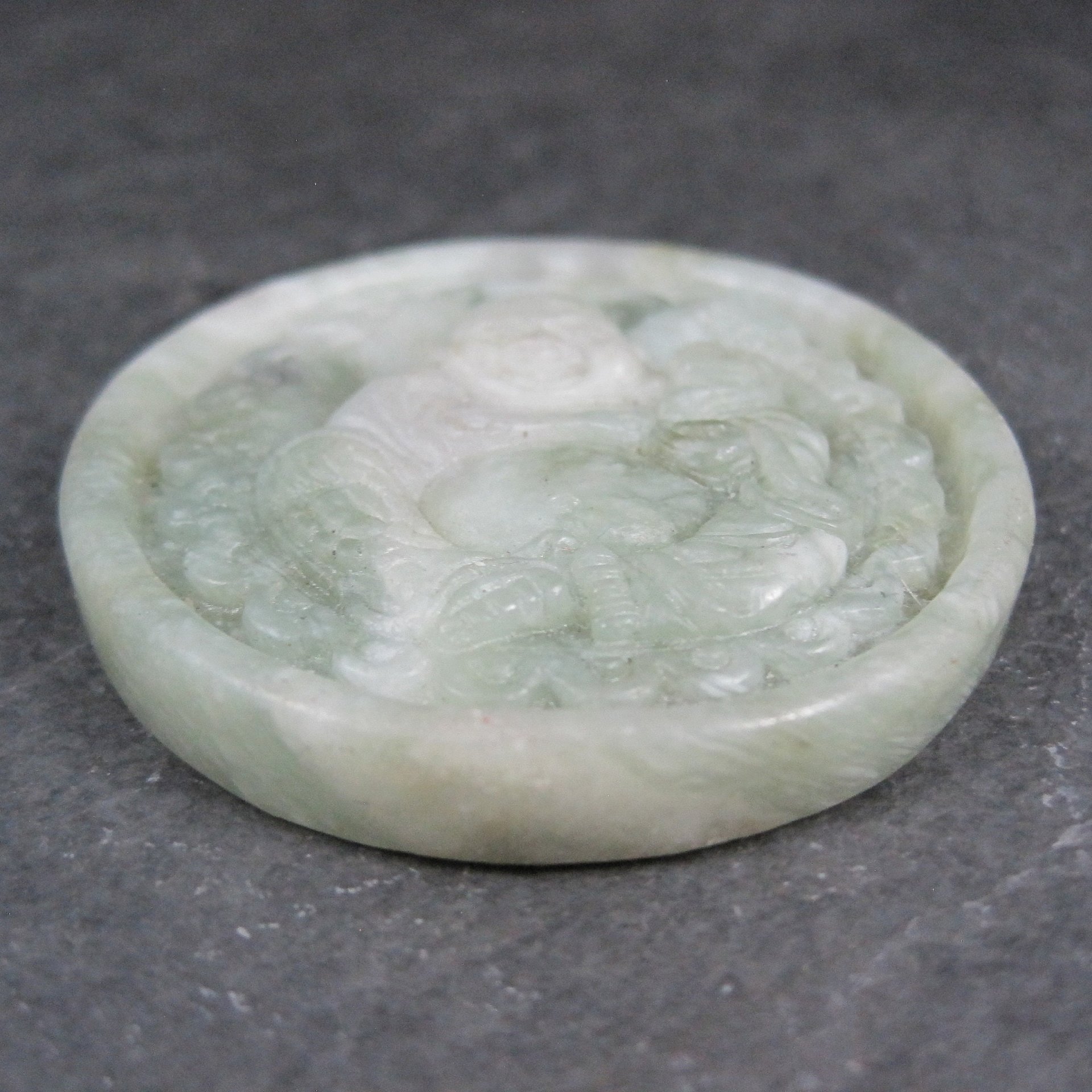 Vintage Nephrite Jade Buddha Pendant