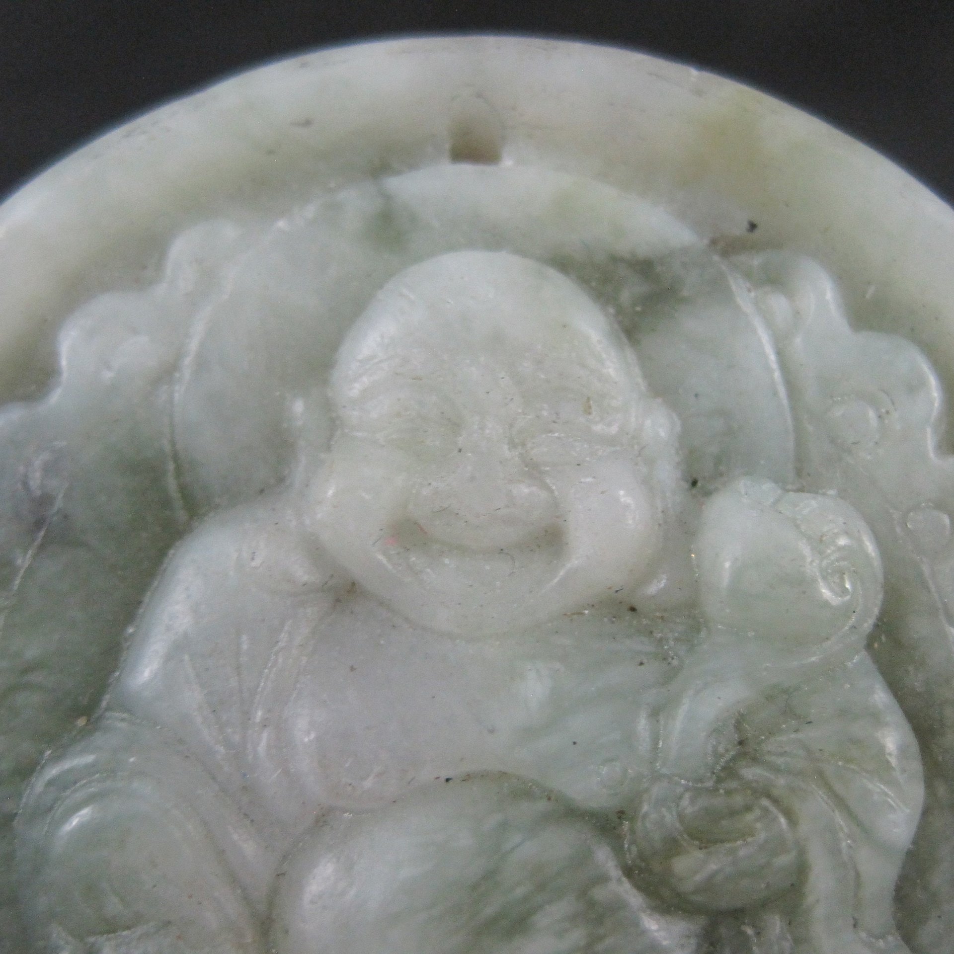 Vintage Nephrite Jade Buddha Pendant