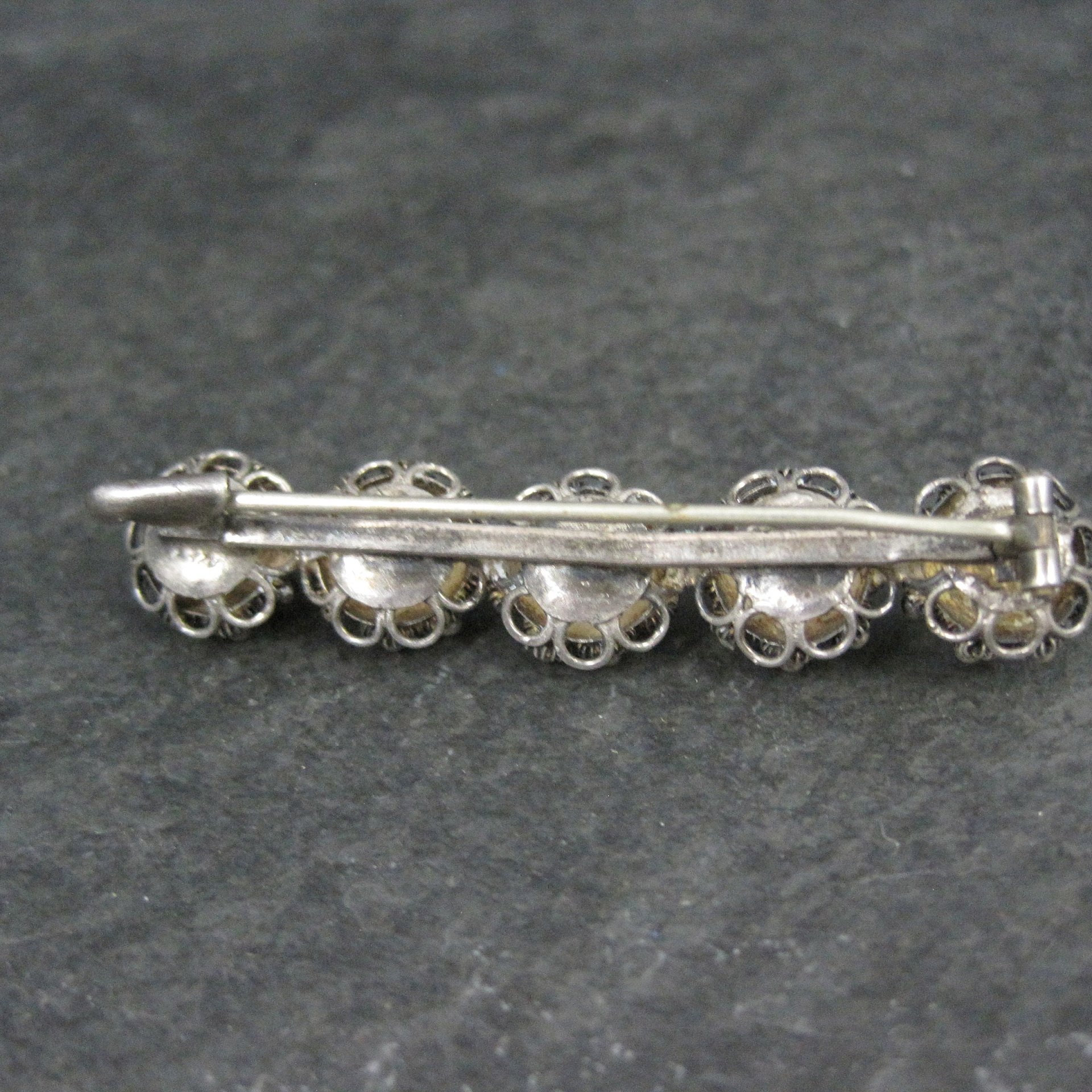 Vintage Sterling Cannetille Brooch