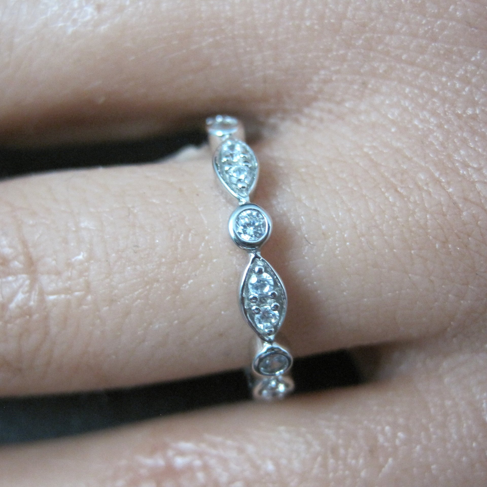 Sterling Silver Cz Eternity Ring Size 7