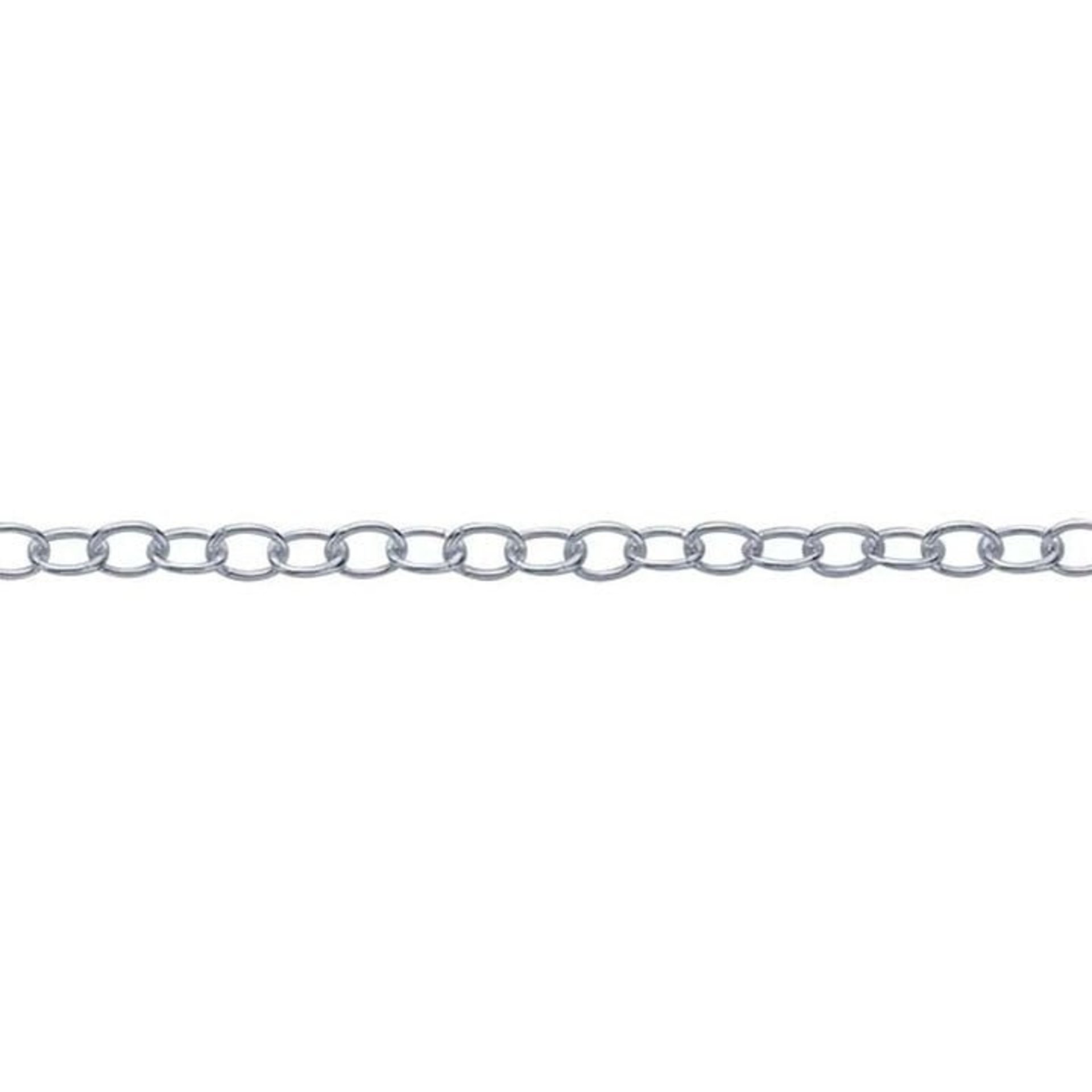 Italian Sterling Lobster Claw Cable Chain Necklace 16" 18" 20"