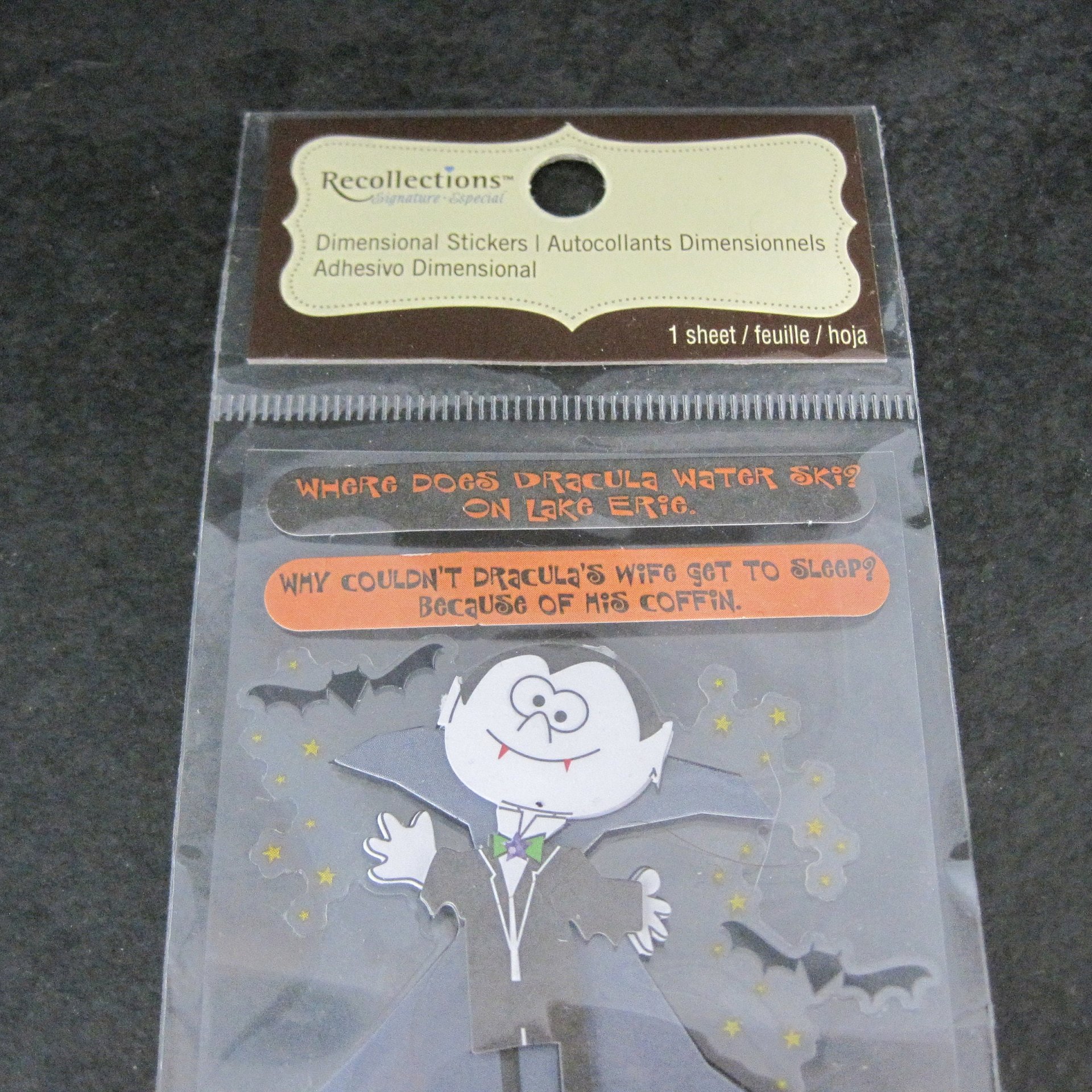 Dimensional Halloween Vampire Stickers Recollections Scrapbooking