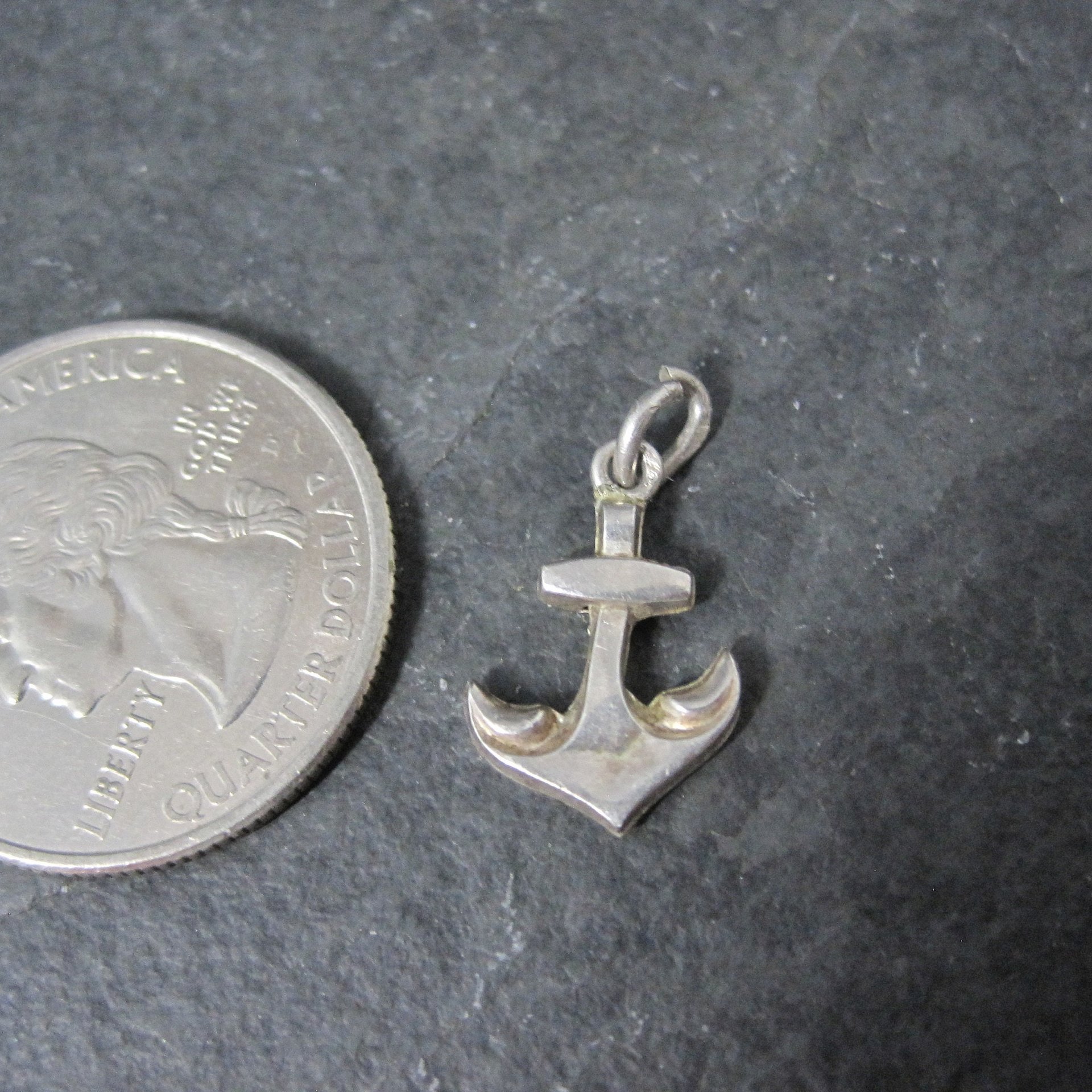 Tiny Sterling Anchor Charm Vintage