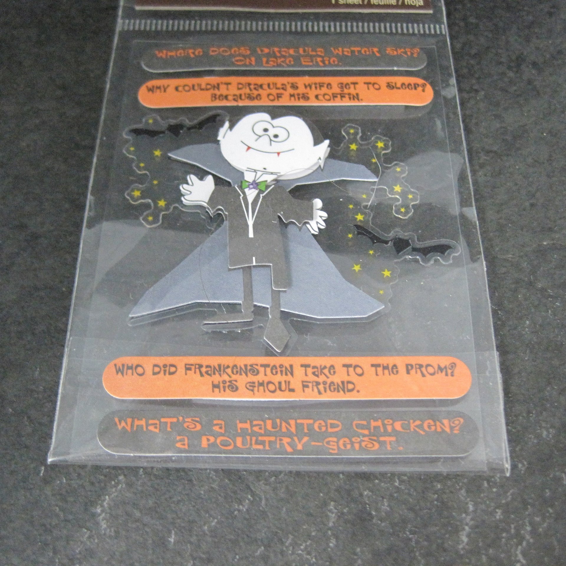 Dimensional Halloween Vampire Stickers Recollections Scrapbooking