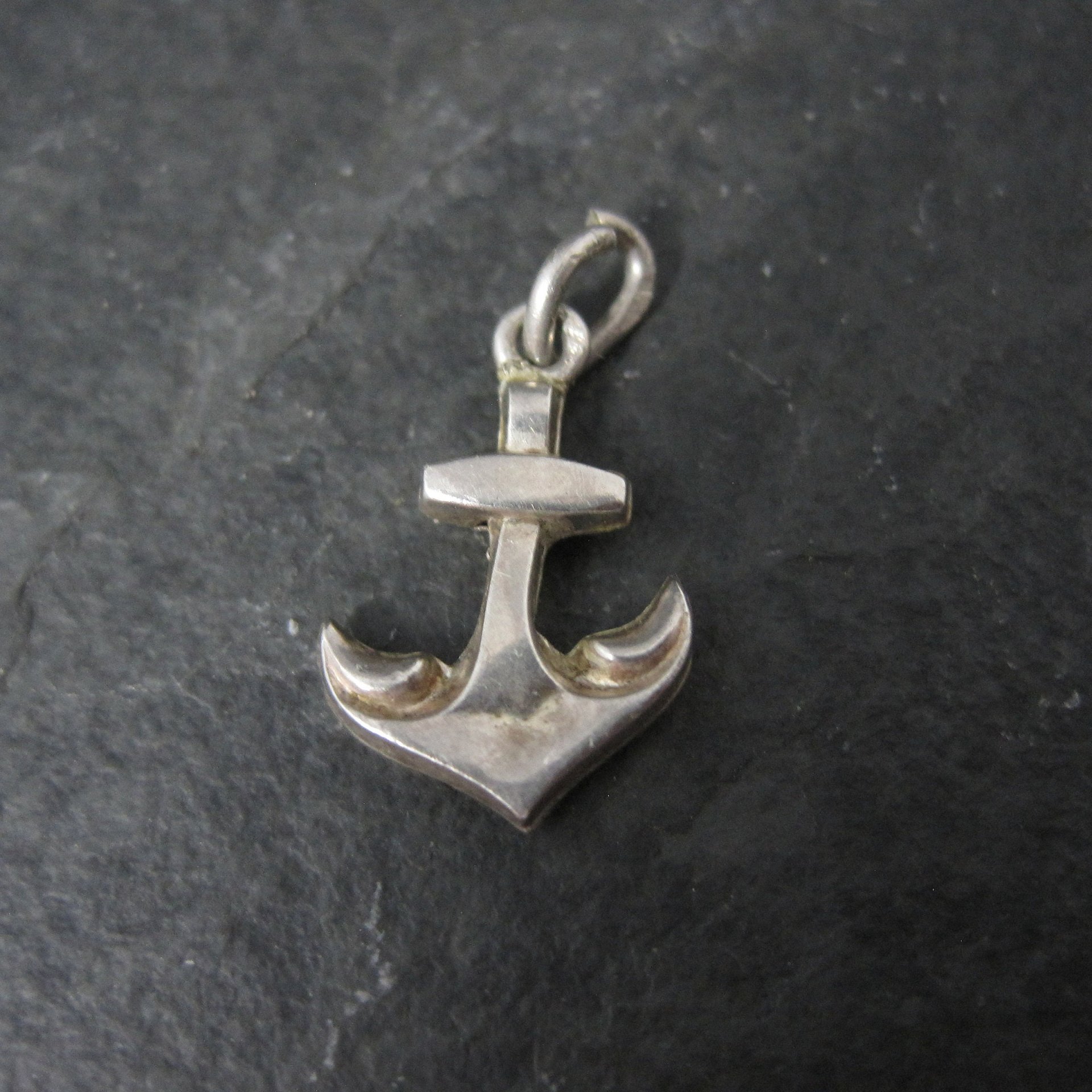 Tiny Sterling Anchor Charm Vintage
