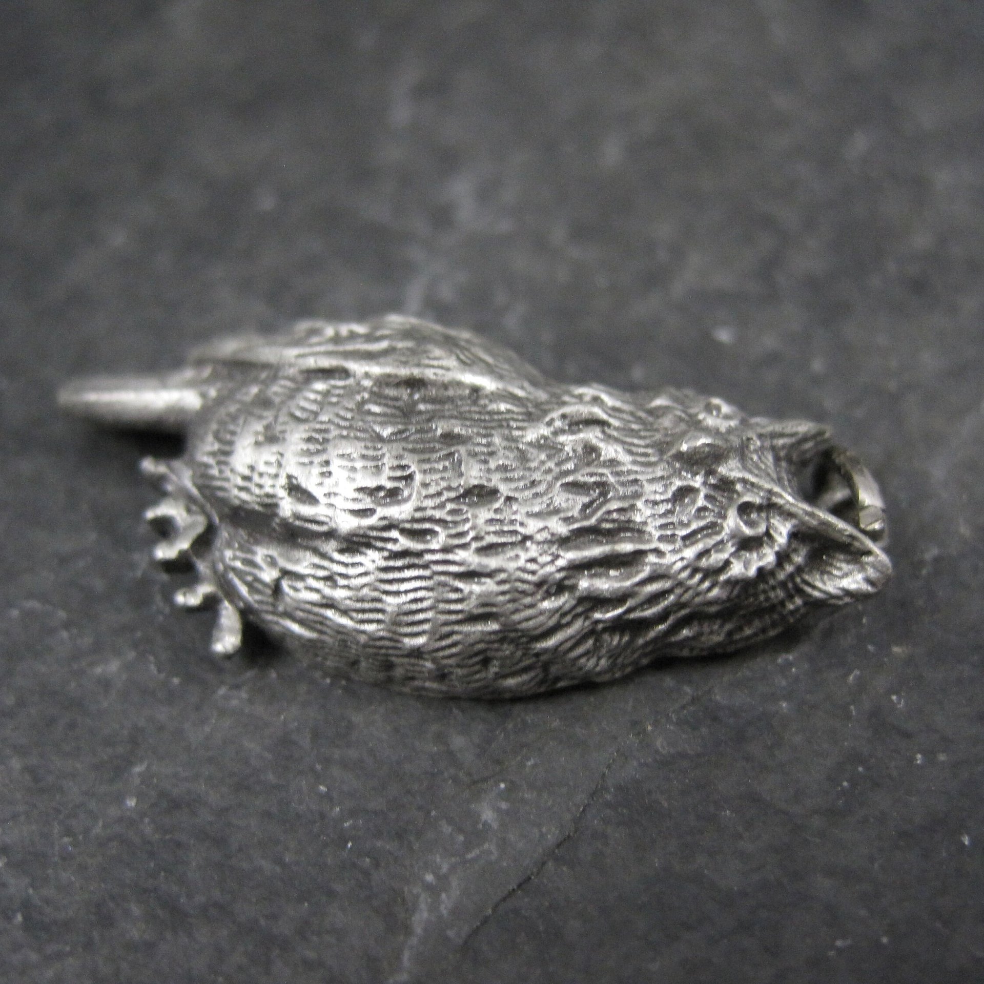 Vintage Pewter Owl Pendant Charm