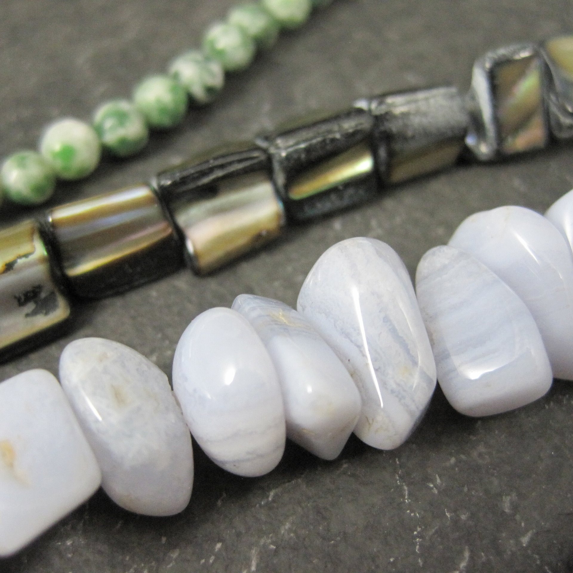 Lot of Vintage Gemstone Beads Destash 122 Grams