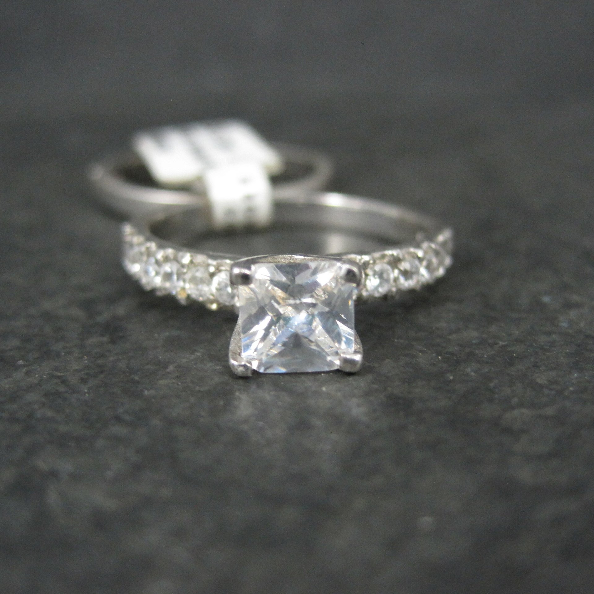 Sterling Cz Bridal Wedding Set Size 10 NOS