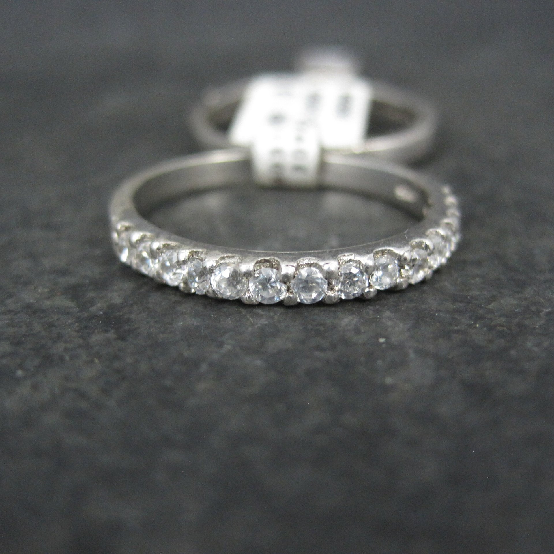 Sterling Cz Bridal Wedding Set Size 10 NOS