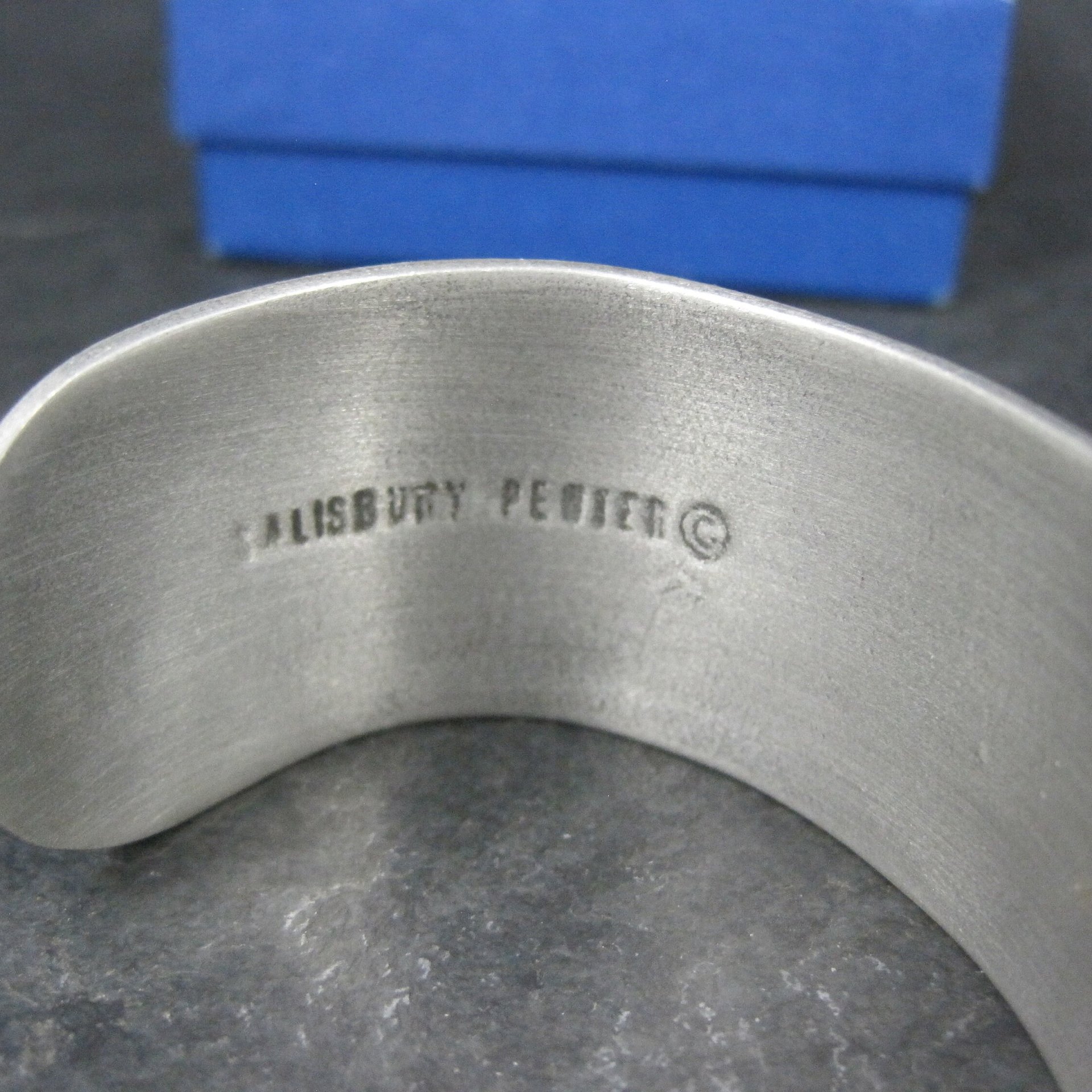 February Flower Birthday Cuff Bracelet Salisbury Pewter 6.5 Inches