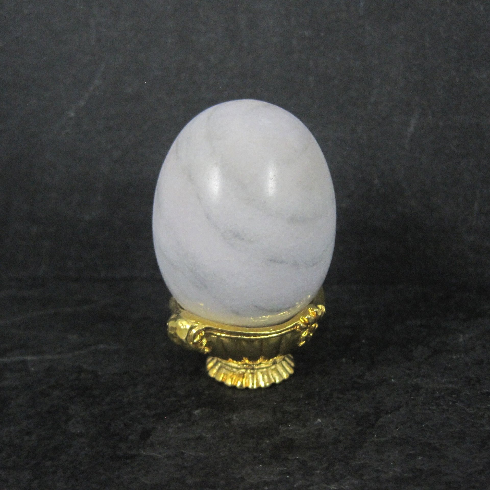 Vintage Enesco Marble Alabaster Egg With Stand