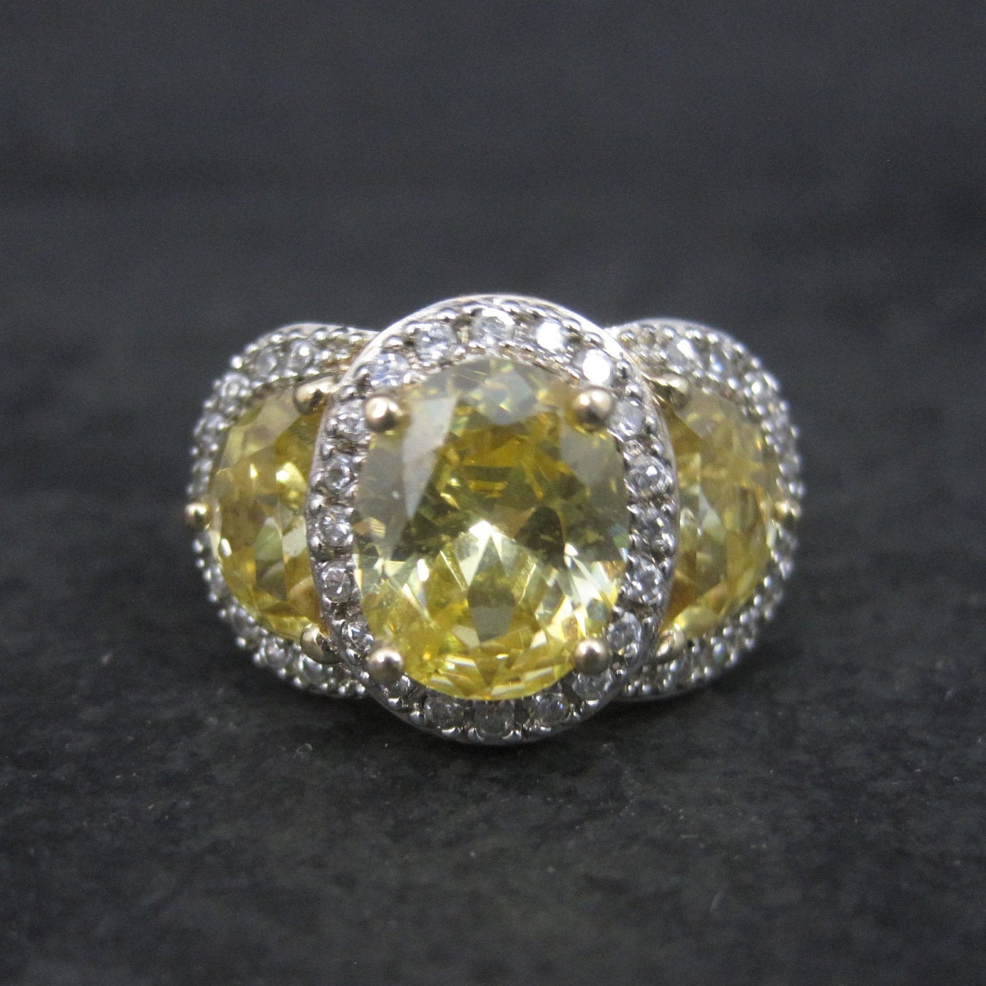 Vermeil Sterling Yellow Crystal Size 8 Ross Simons