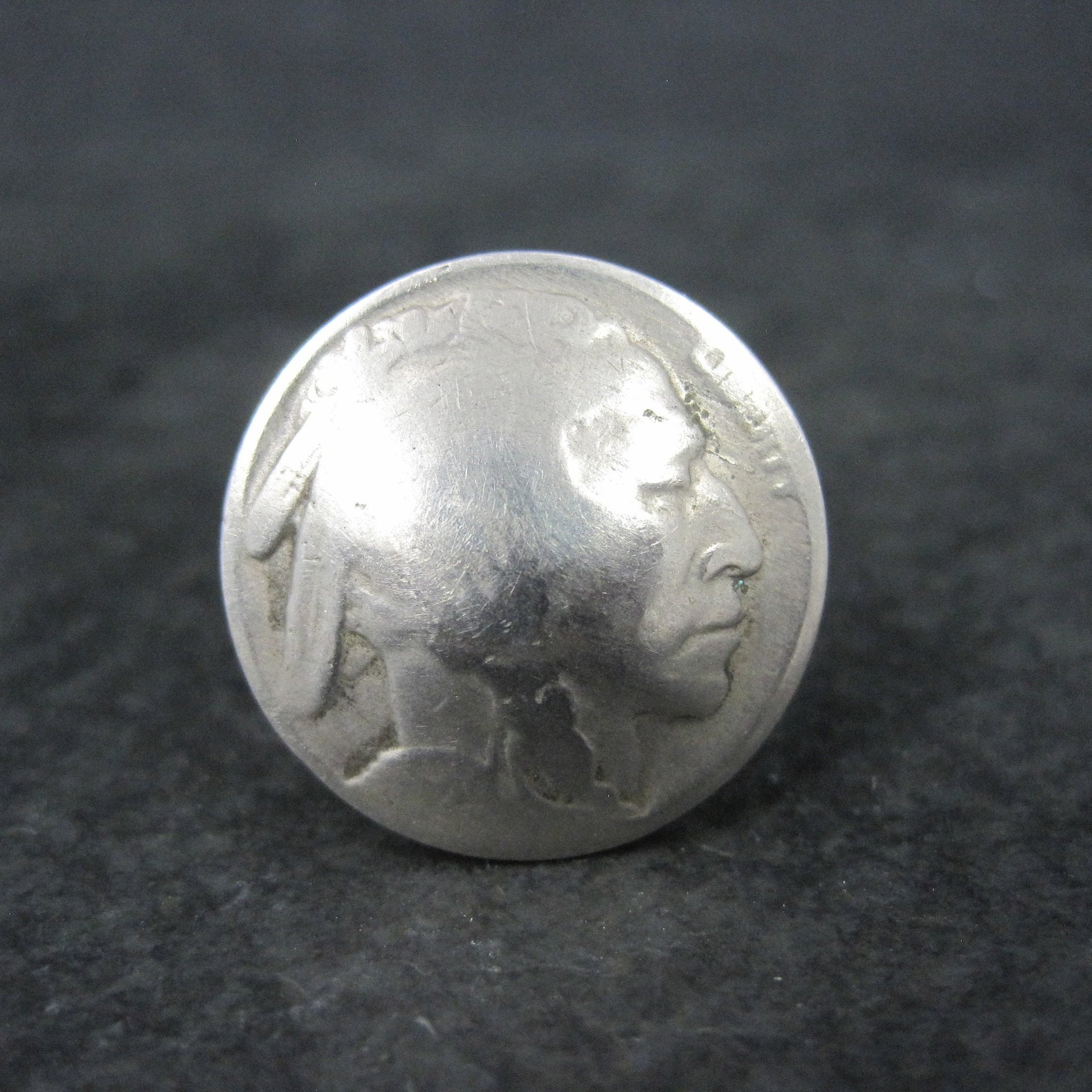 Vintage Sterling Indian Head Buffalo Nickel Ring Size 4.5