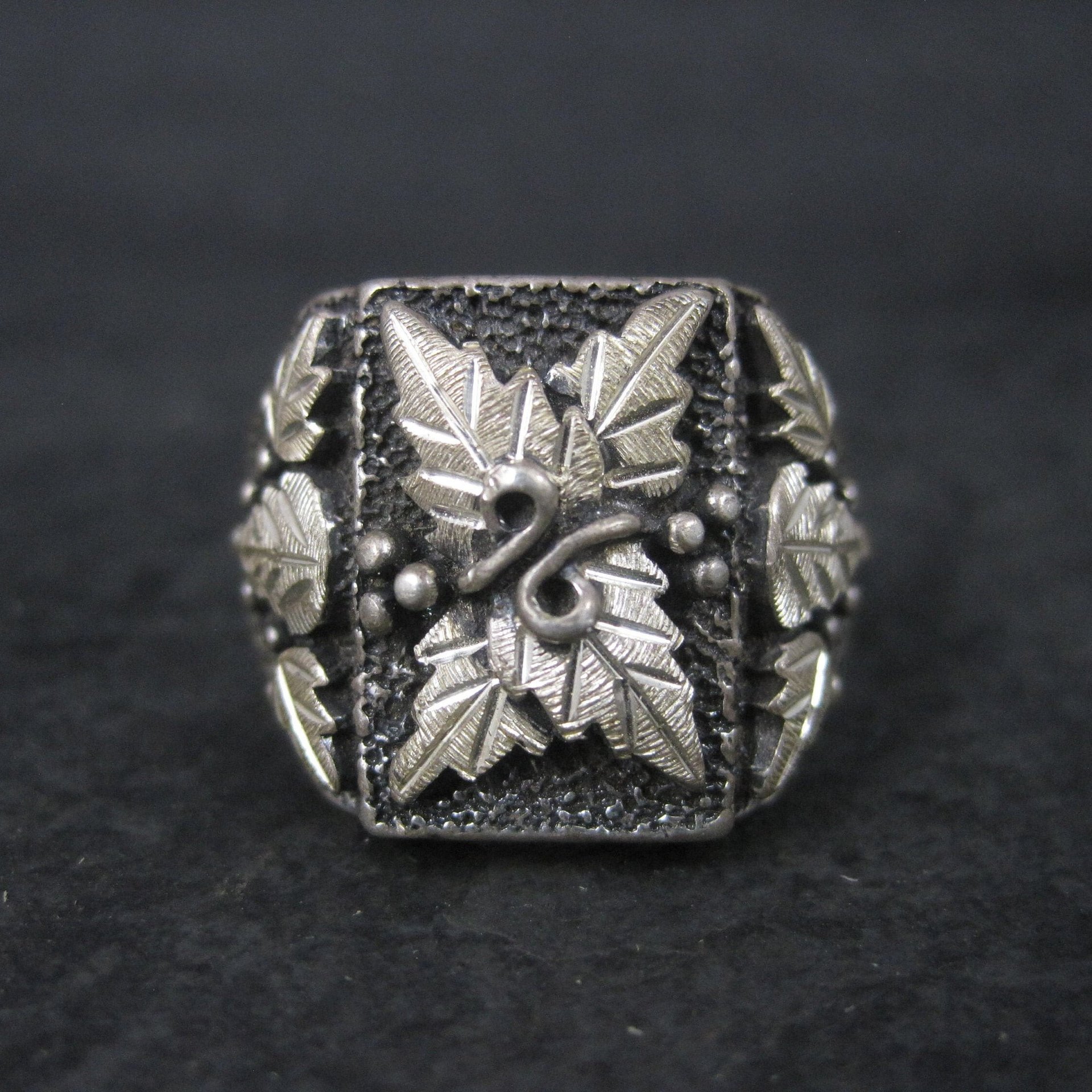 Mens Black Hills Silver Ring