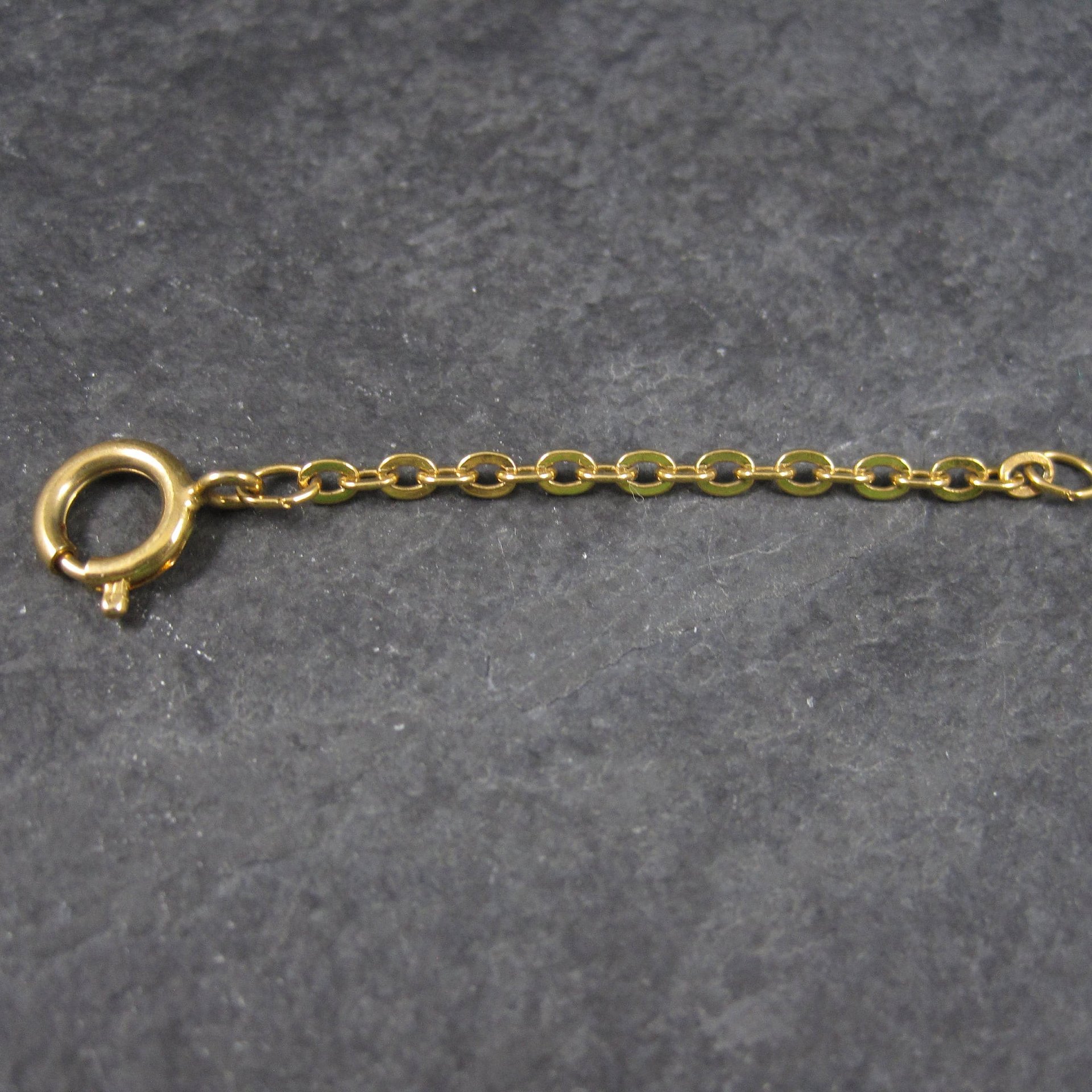 Vintage Gold Tone Necklace Extension 2.25 Inches Chain Extender Large Spring Ring