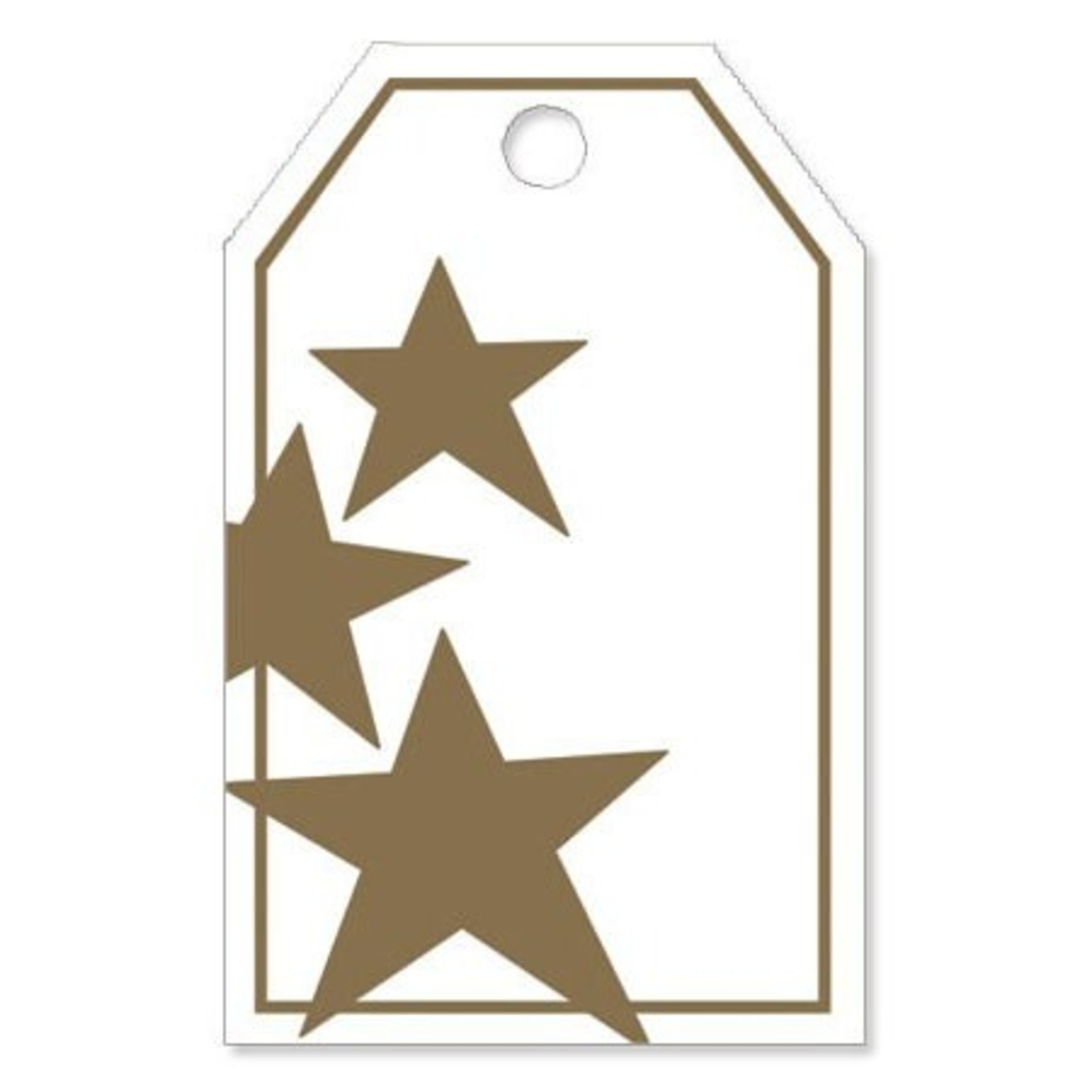 Gold Stars Glossy Gift Tags 2-1/4x3-1/2" Package of 50