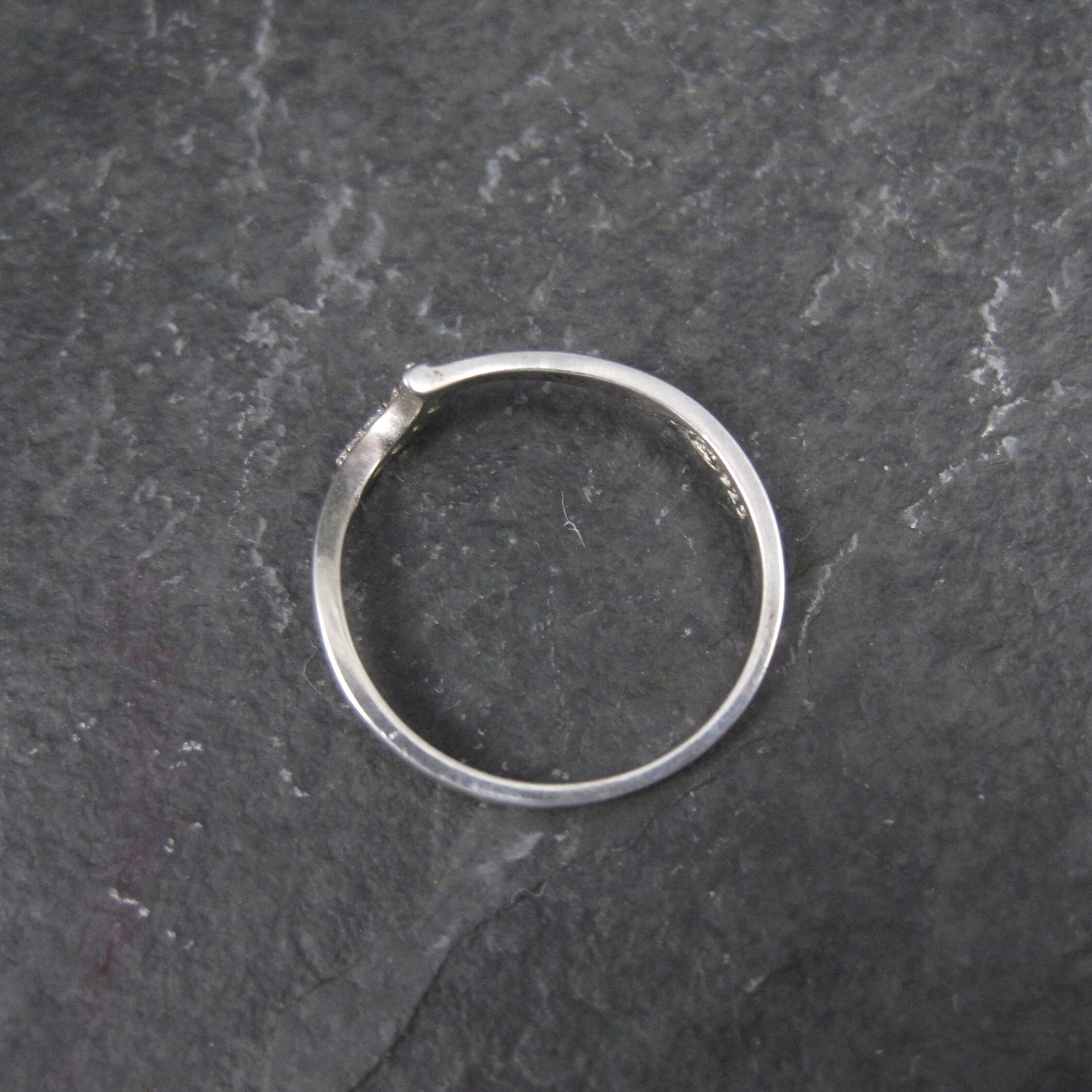 Dainty Wave Ring Vintage Italian Sterling Silver New Old Stock Size 6