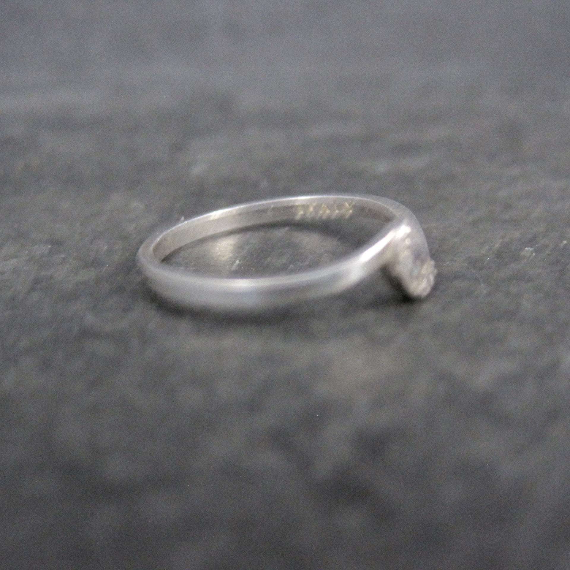 Dainty Wave Ring Vintage Italian Sterling Silver New Old Stock Size 6