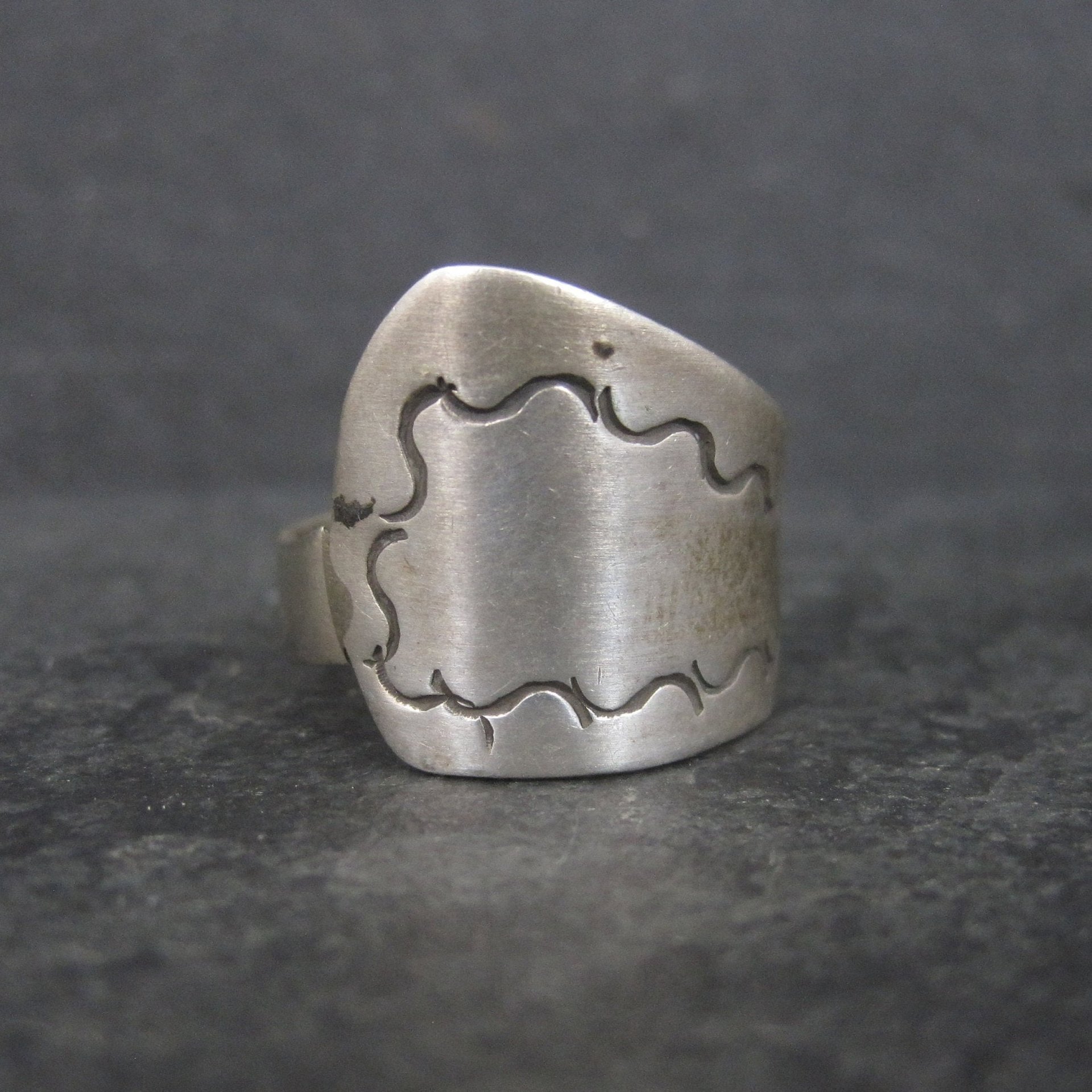 Vintage Southwestern Sterling Spoon Ring Size 9.5