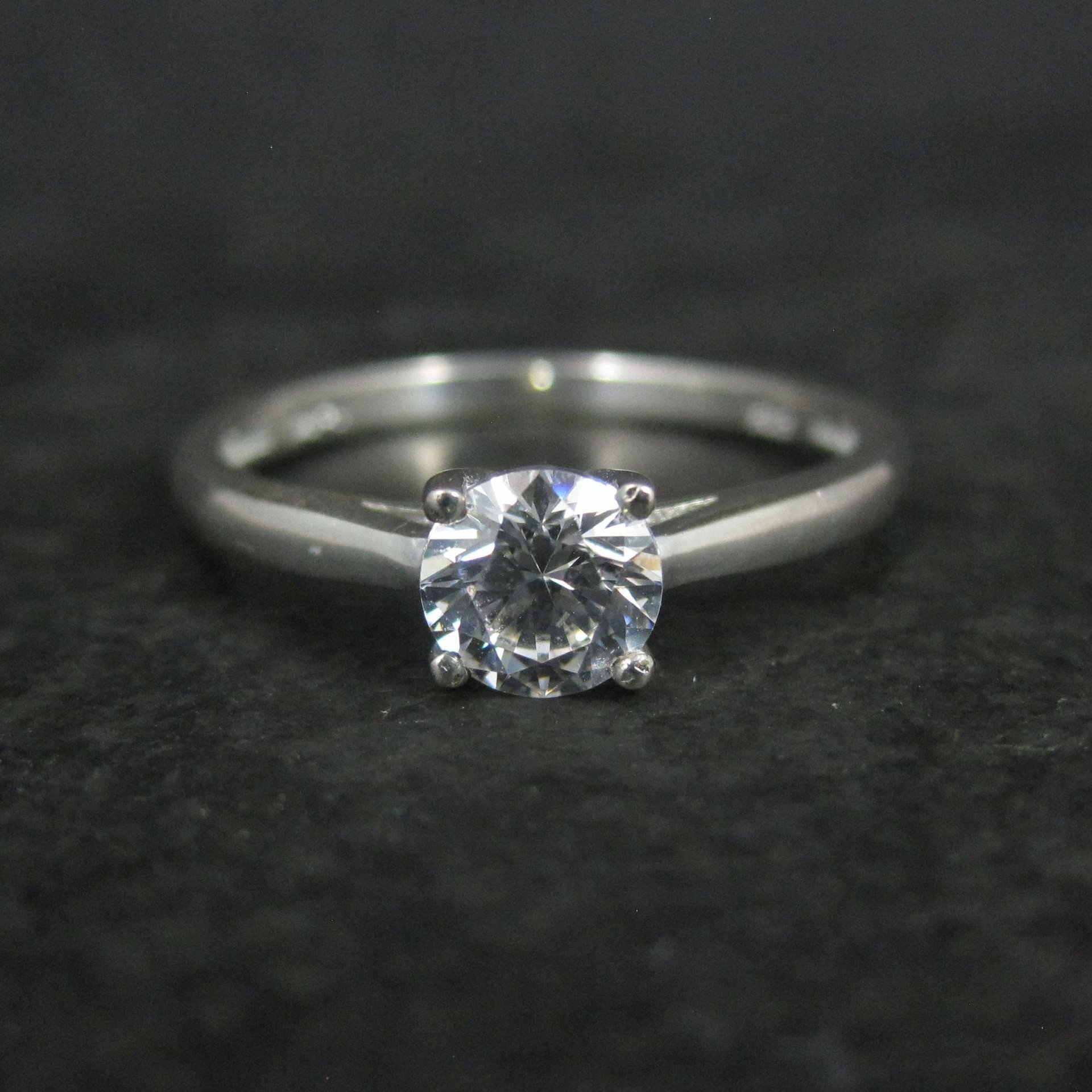 Sterling Cubic Zirconia Engagement Ring Size 10