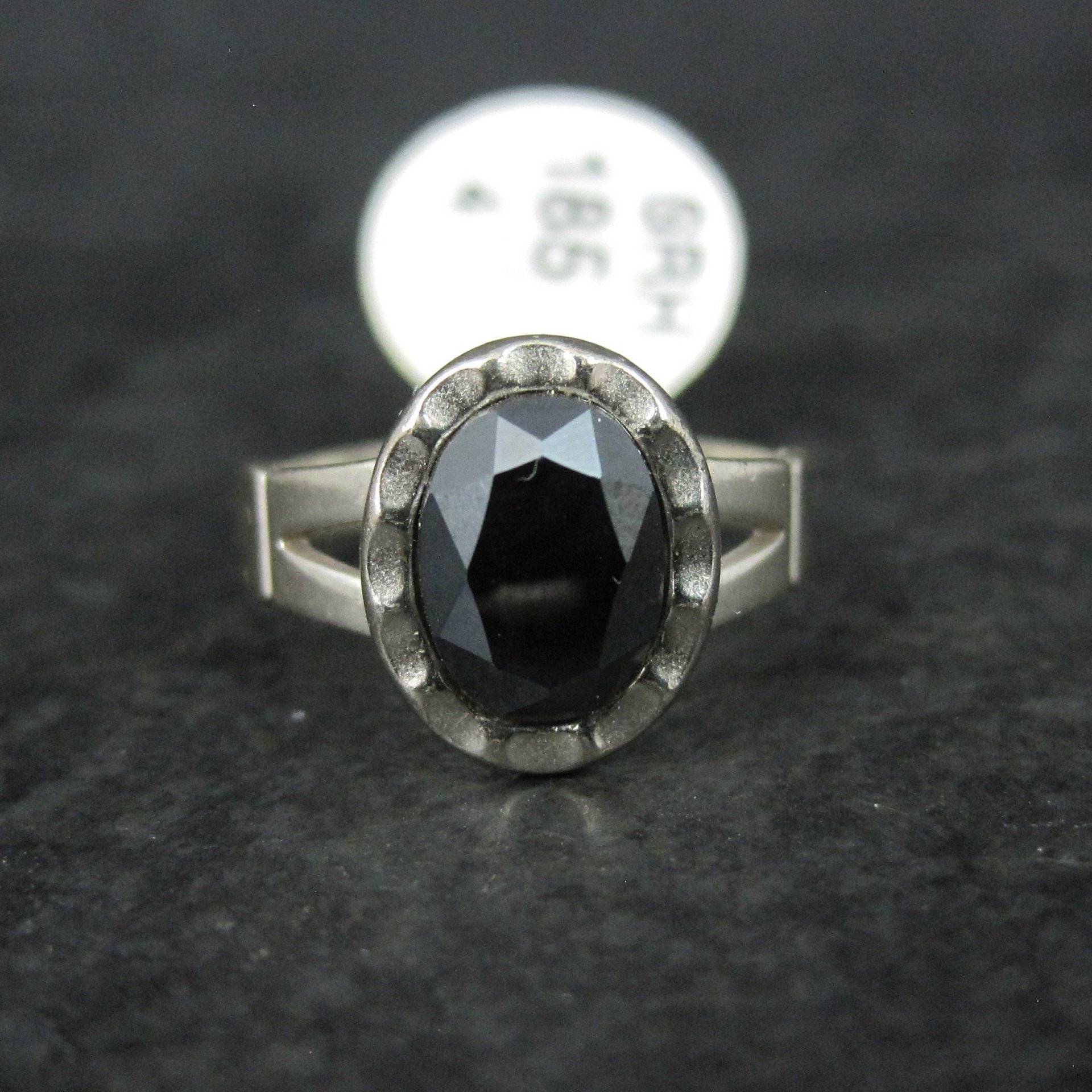 Southwestern Sterling Hematite Ring NOS
