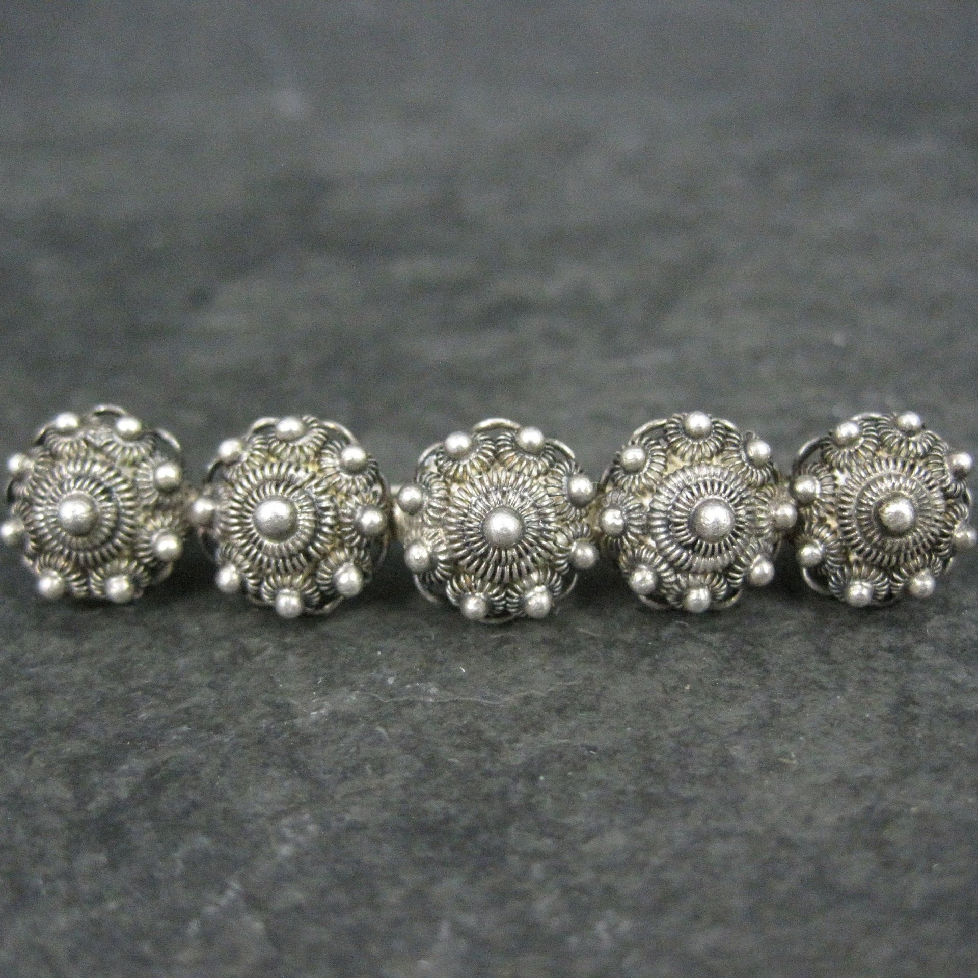 Vintage Sterling Cannetille Brooch