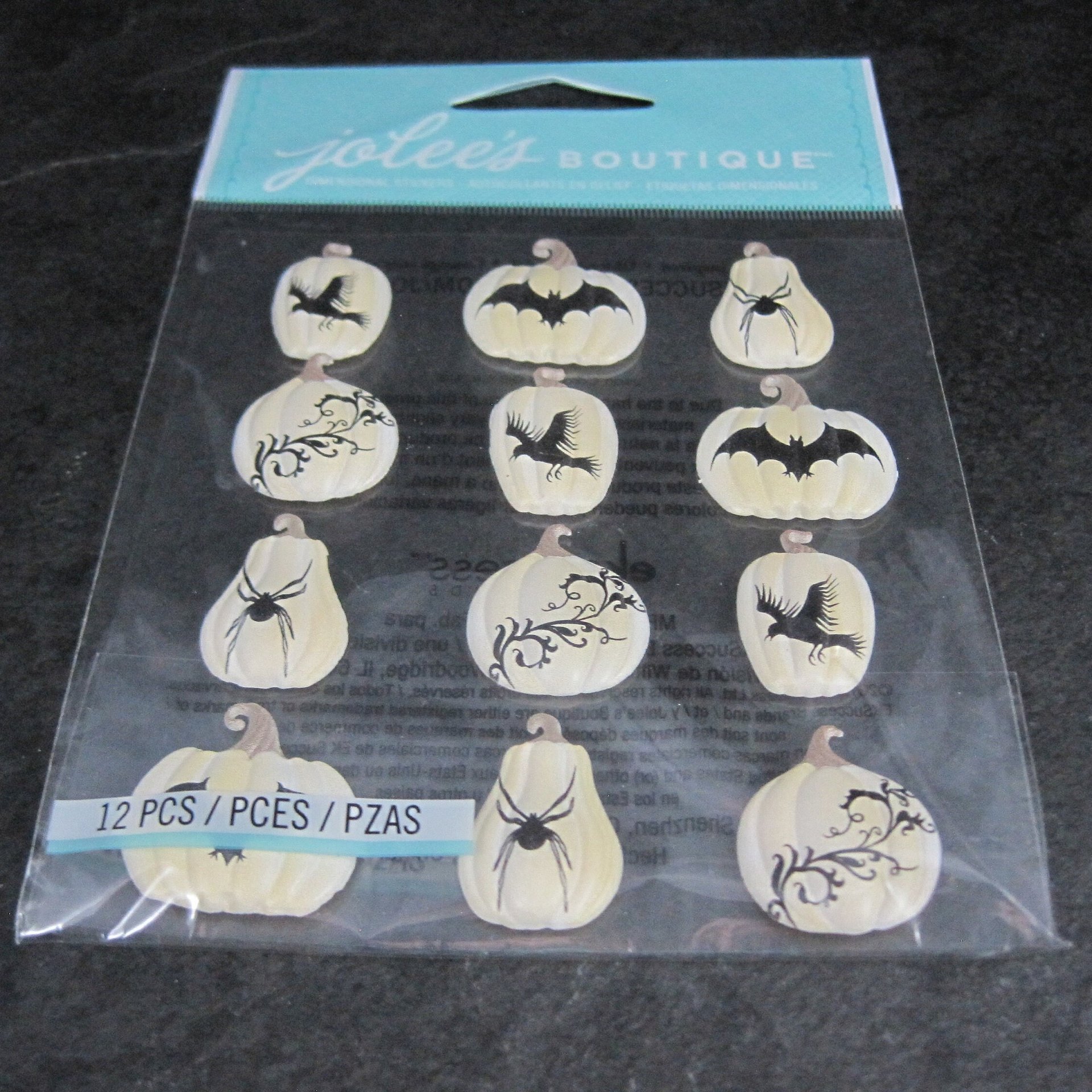 Jolees Dimensional White Pumpkin Halloween Stickers Discontinued