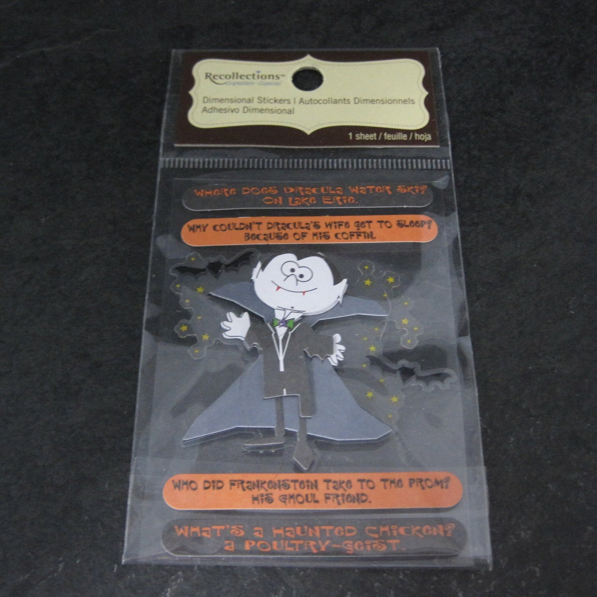 Dimensional Halloween Vampire Stickers Recollections Scrapbooking