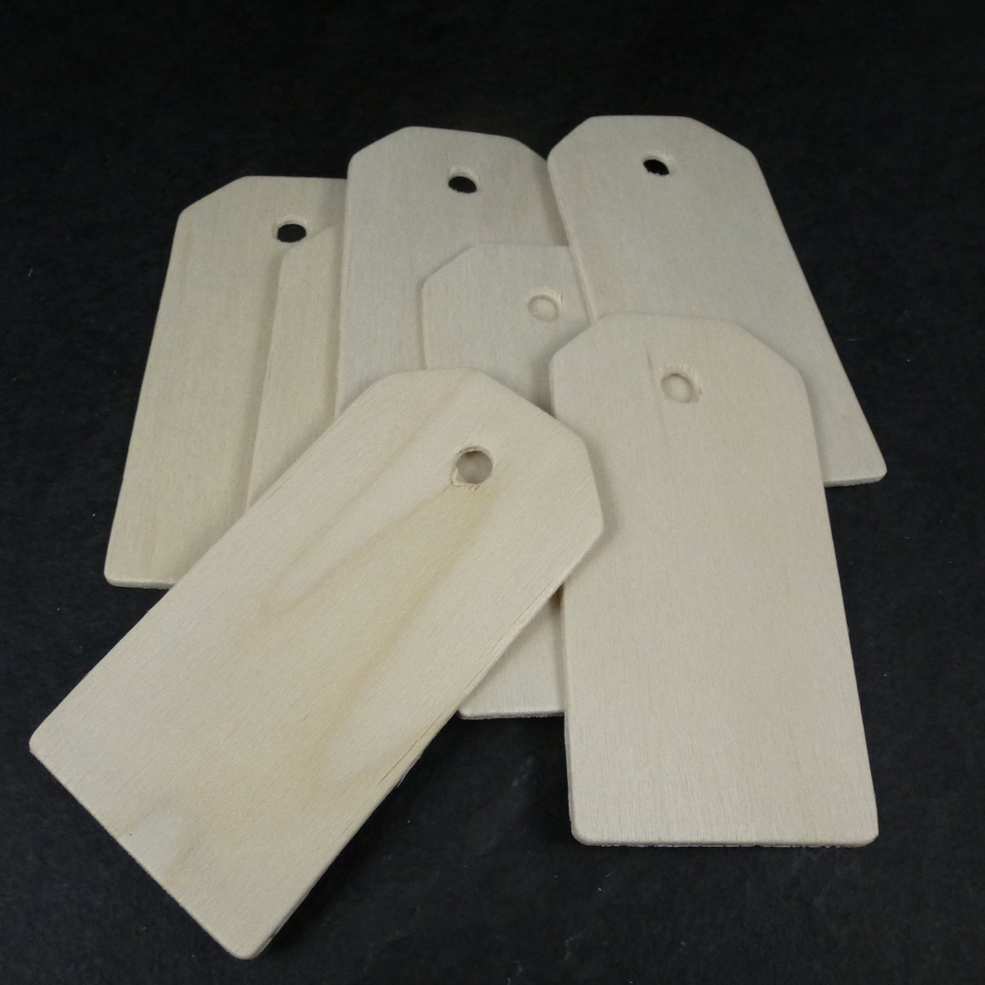 Unfinished Wooden Gift Tags 3.25 Inches by Crafters Closet