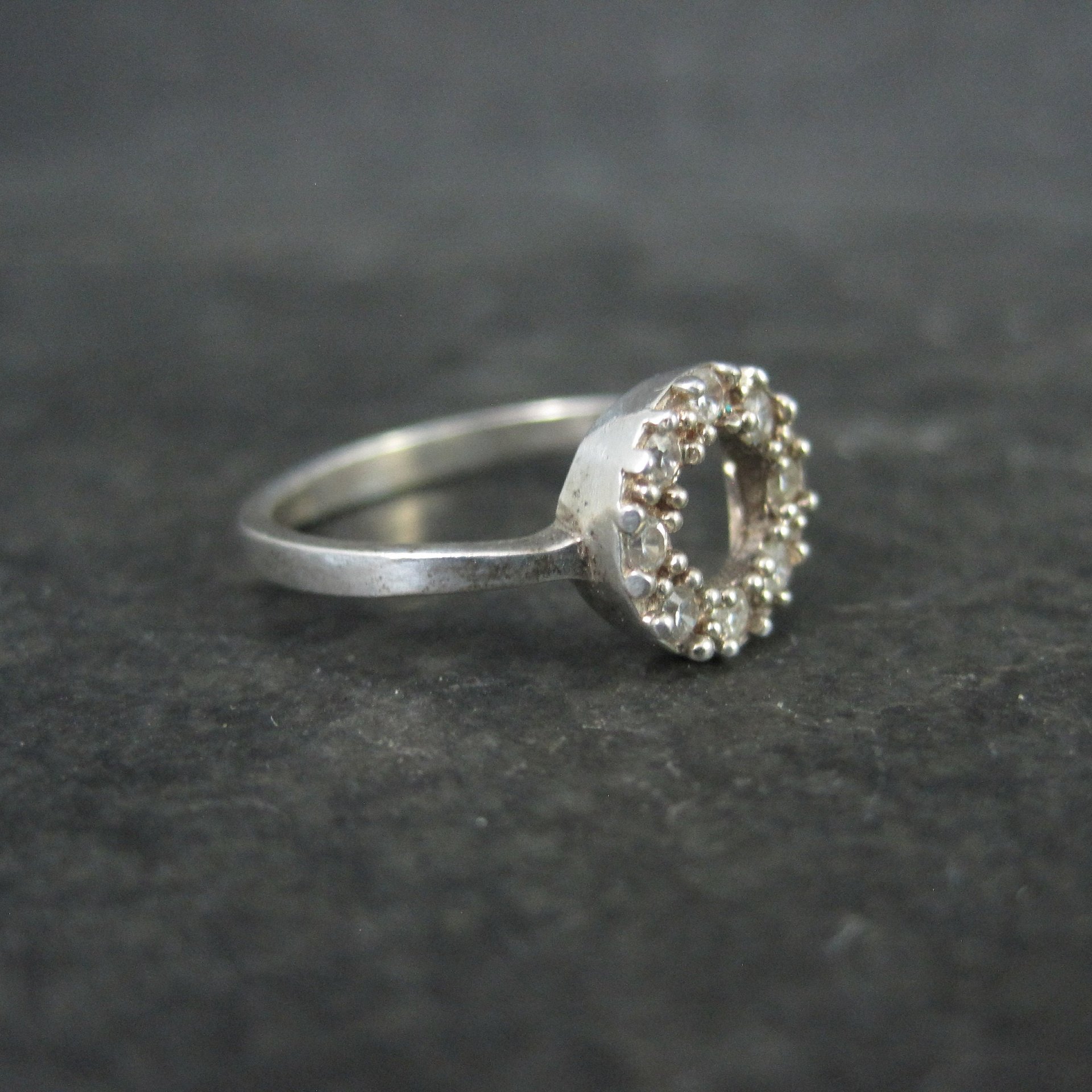 Italian Sterling Circle Ring size 5