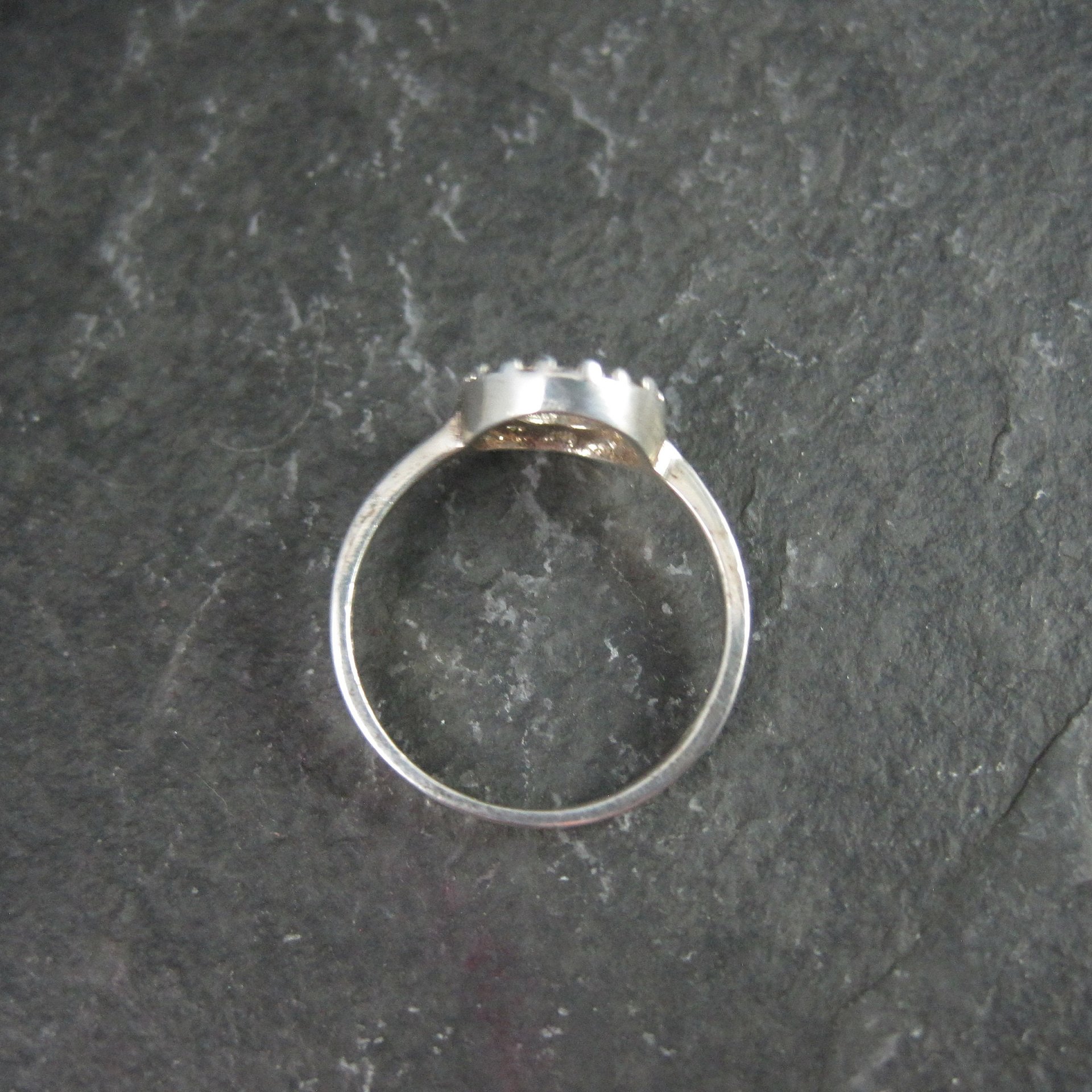 Italian Sterling Circle Ring size 5