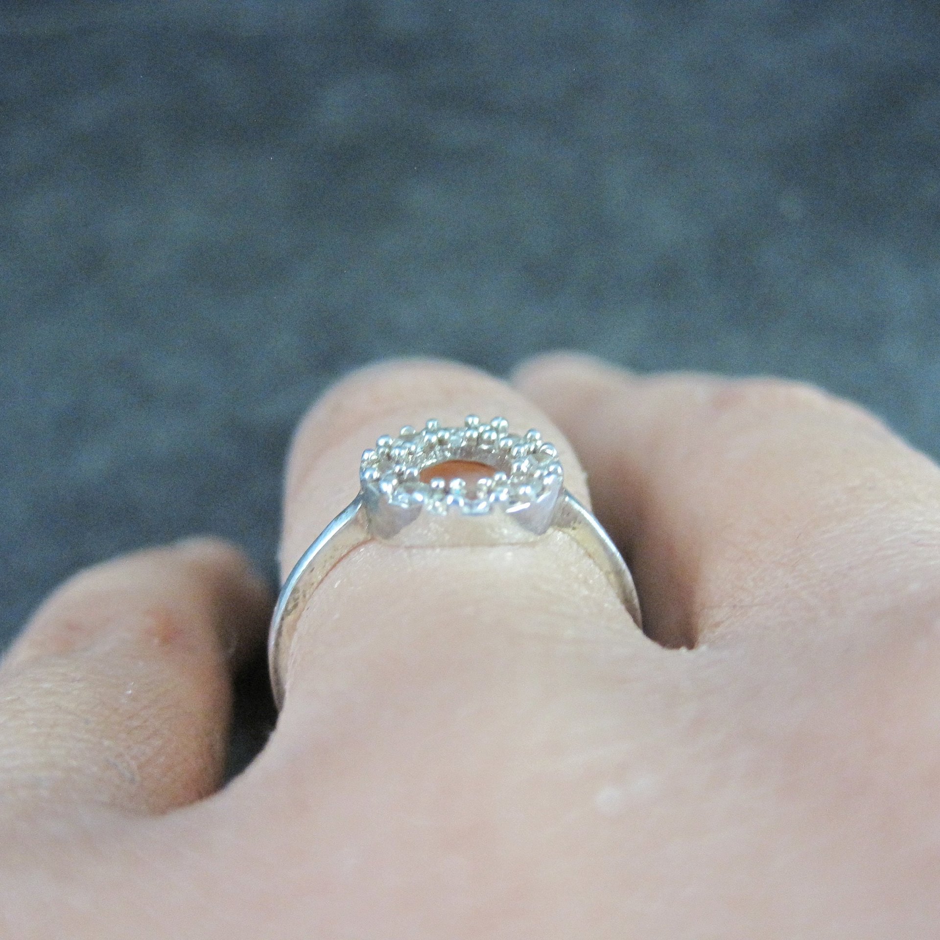 Italian Sterling Circle Ring size 5