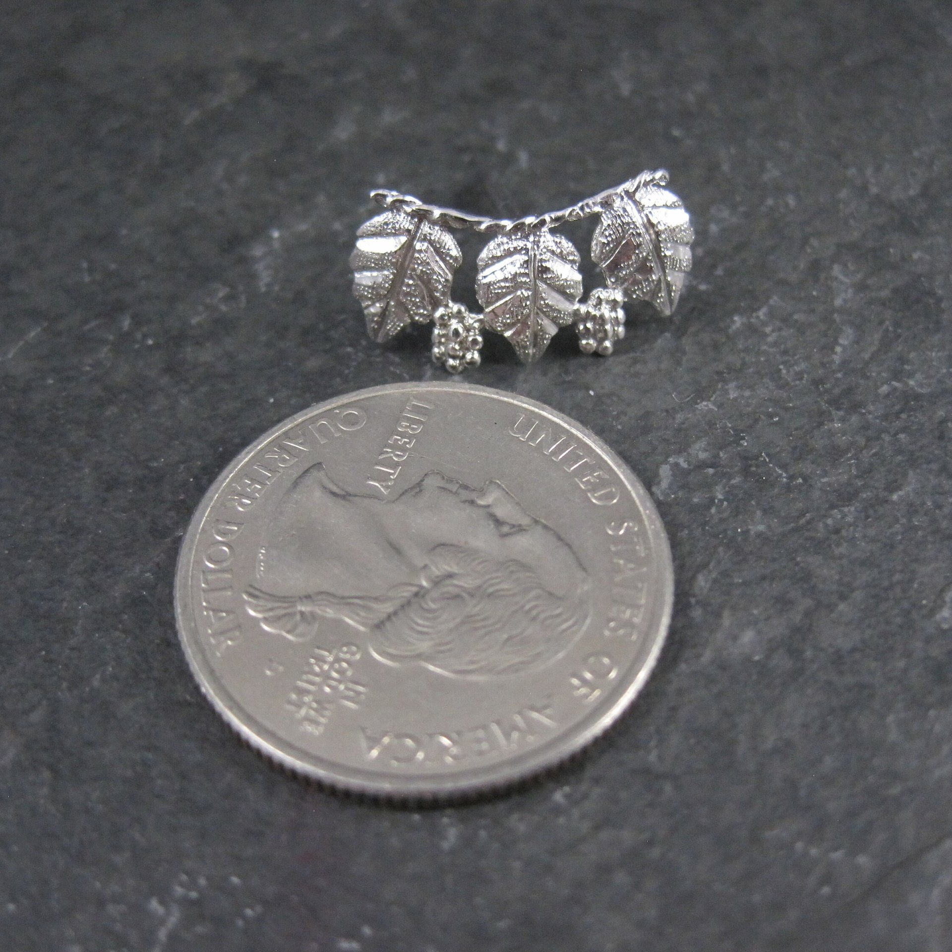 Estate Black Hills Silver Leaf Tie Tack