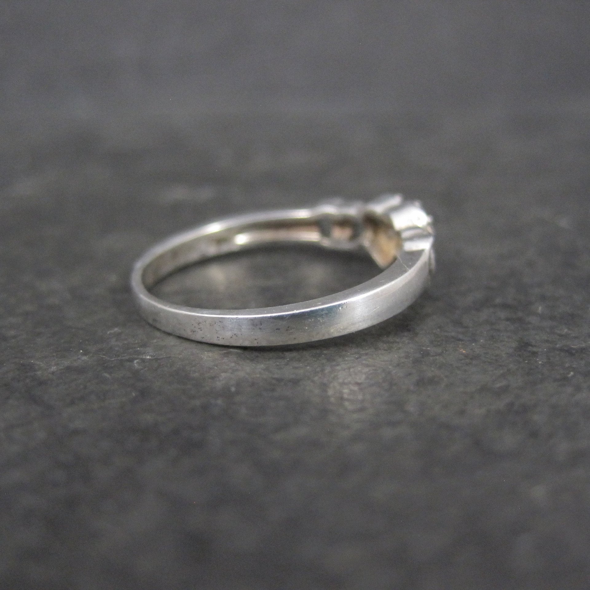 Dainty Sterling Cz Heart Ring Size 8 Italian Silver