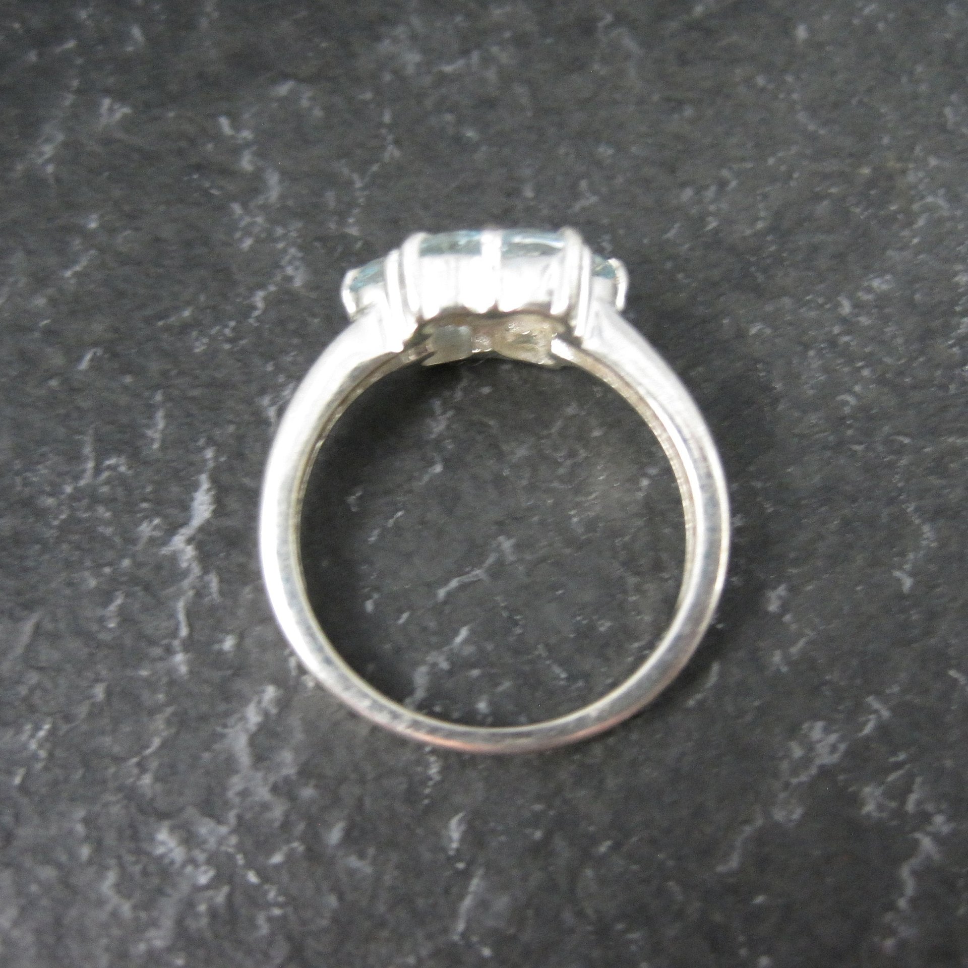Blue Topaz Cluster Ring Sterling Silver Size 7