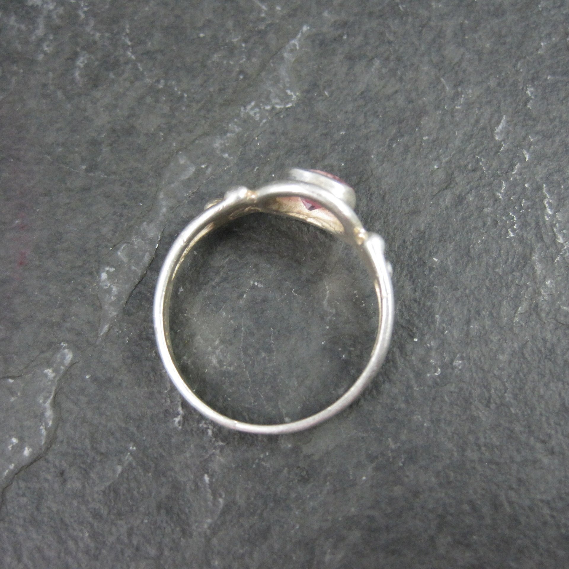Dainty Pink Cubic Zirconia Ring Size 7 Sterling Silver