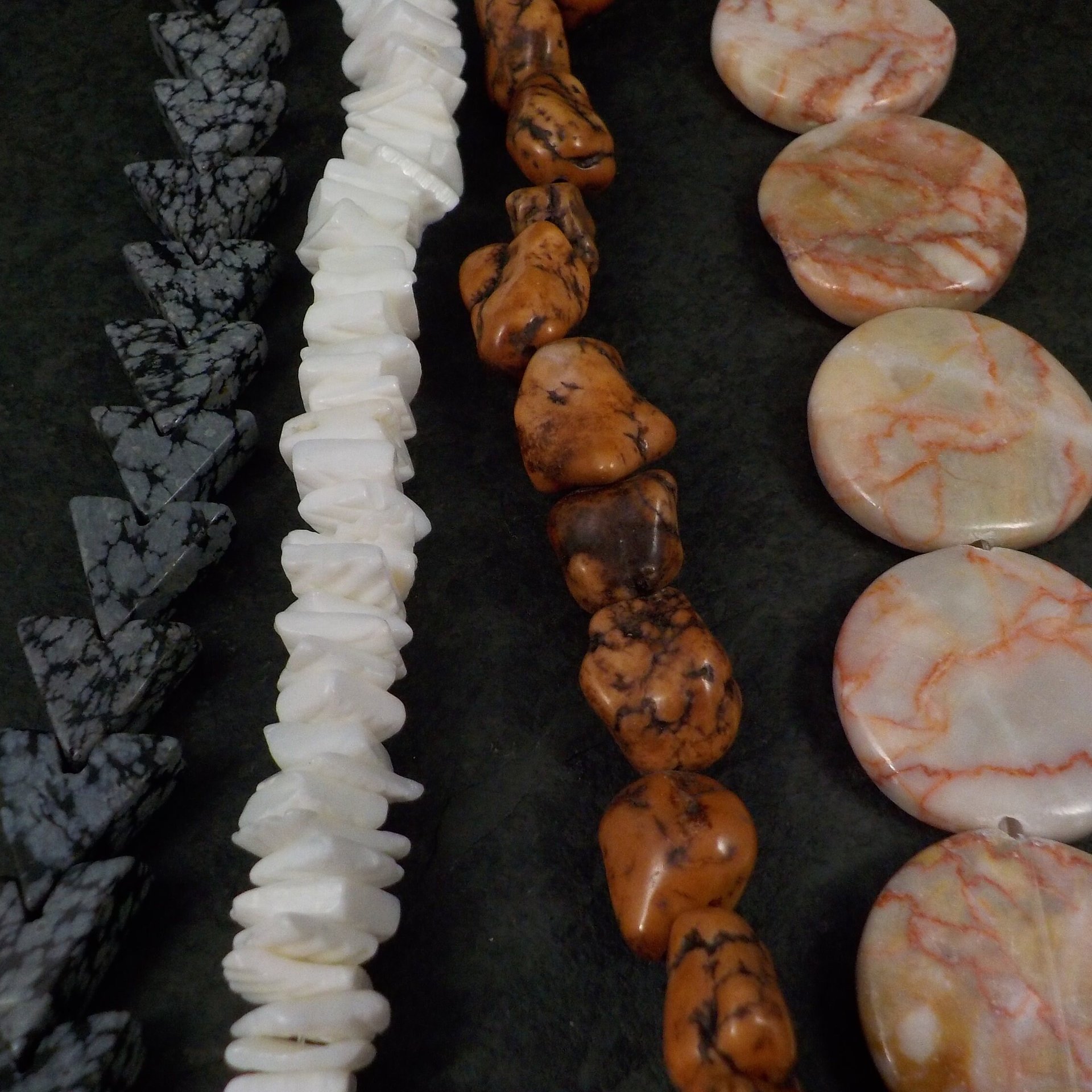 Lot of Vintage Gemstone Beads Destash