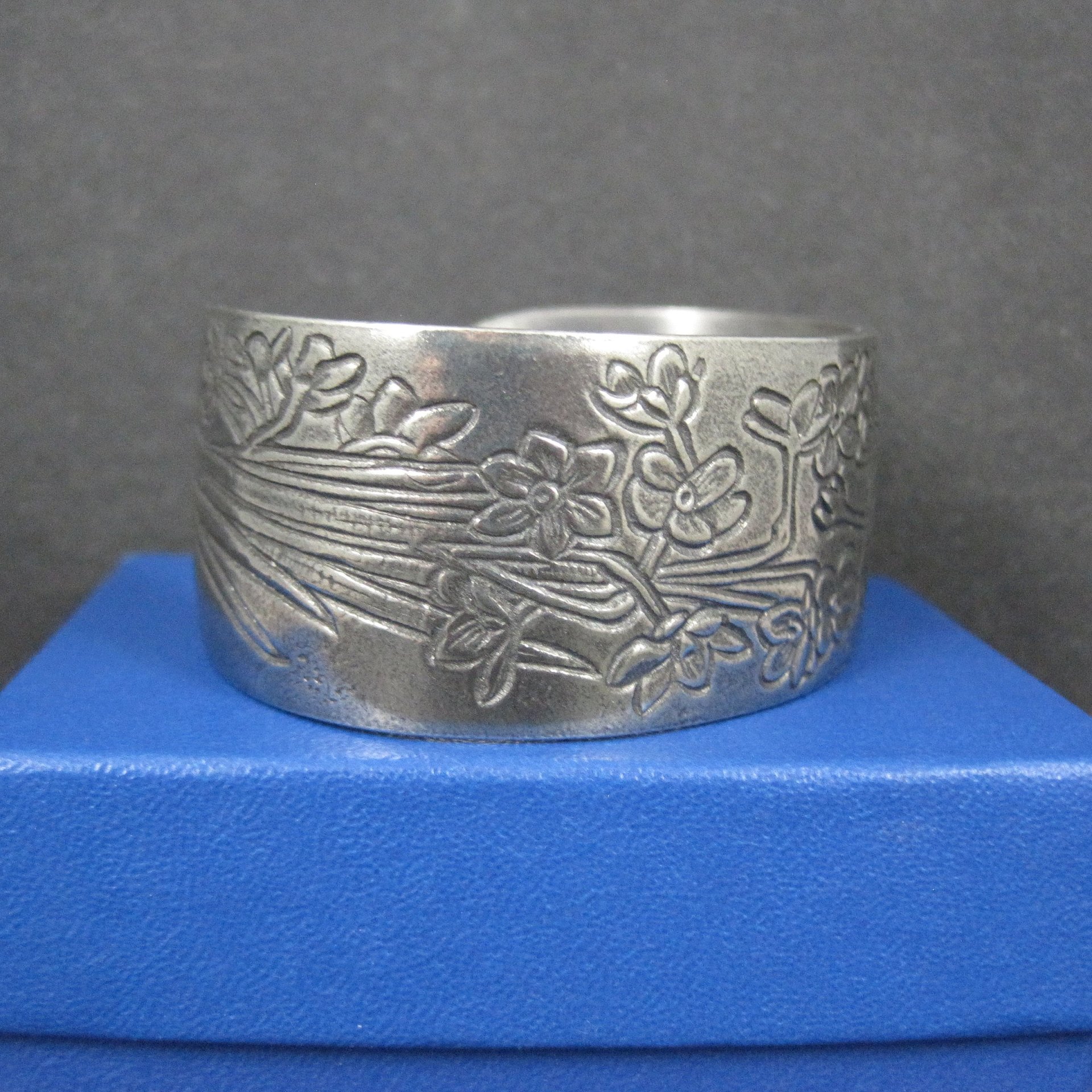 December Birthday Cuff Bracelet Salisbury Pewter 6.5 Inches